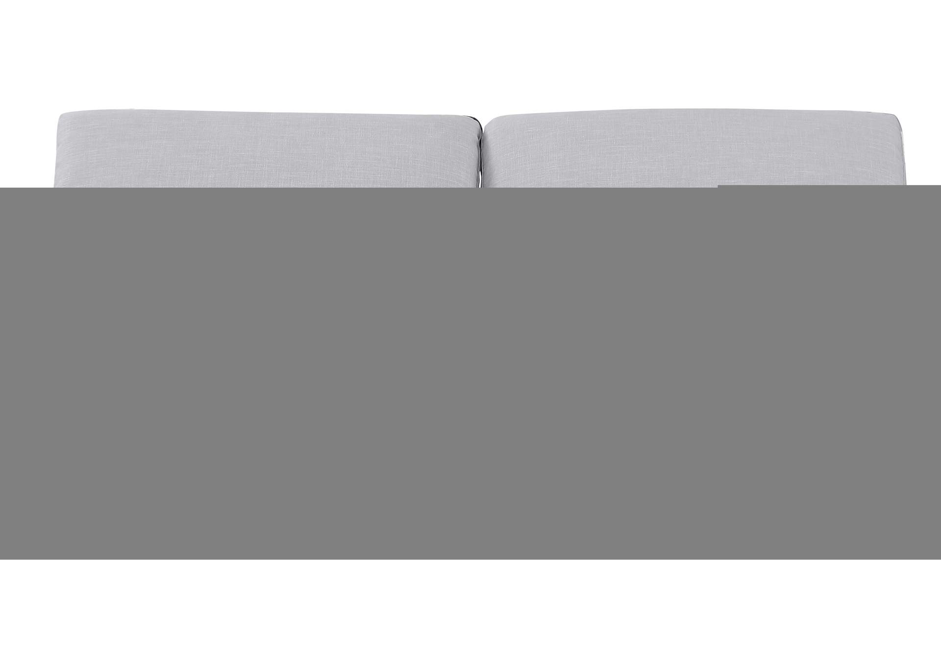 Indulge Grey Linen Textured Fabric Modular Sofa,Meridian Furniture