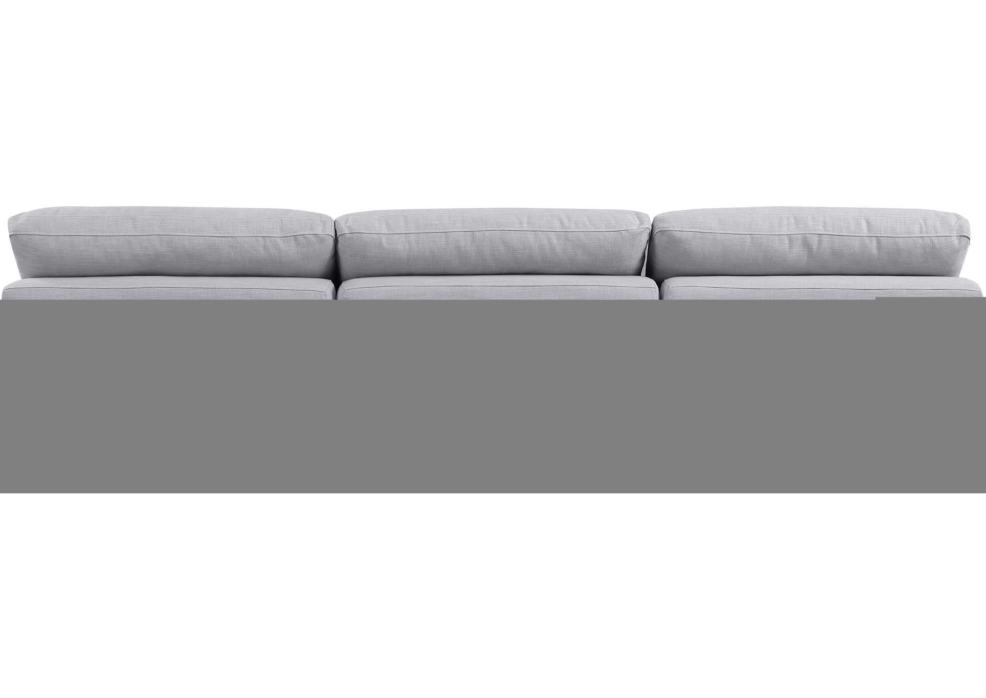Indulge Grey Linen Textured Fabric Modular Sofa,Meridian Furniture
