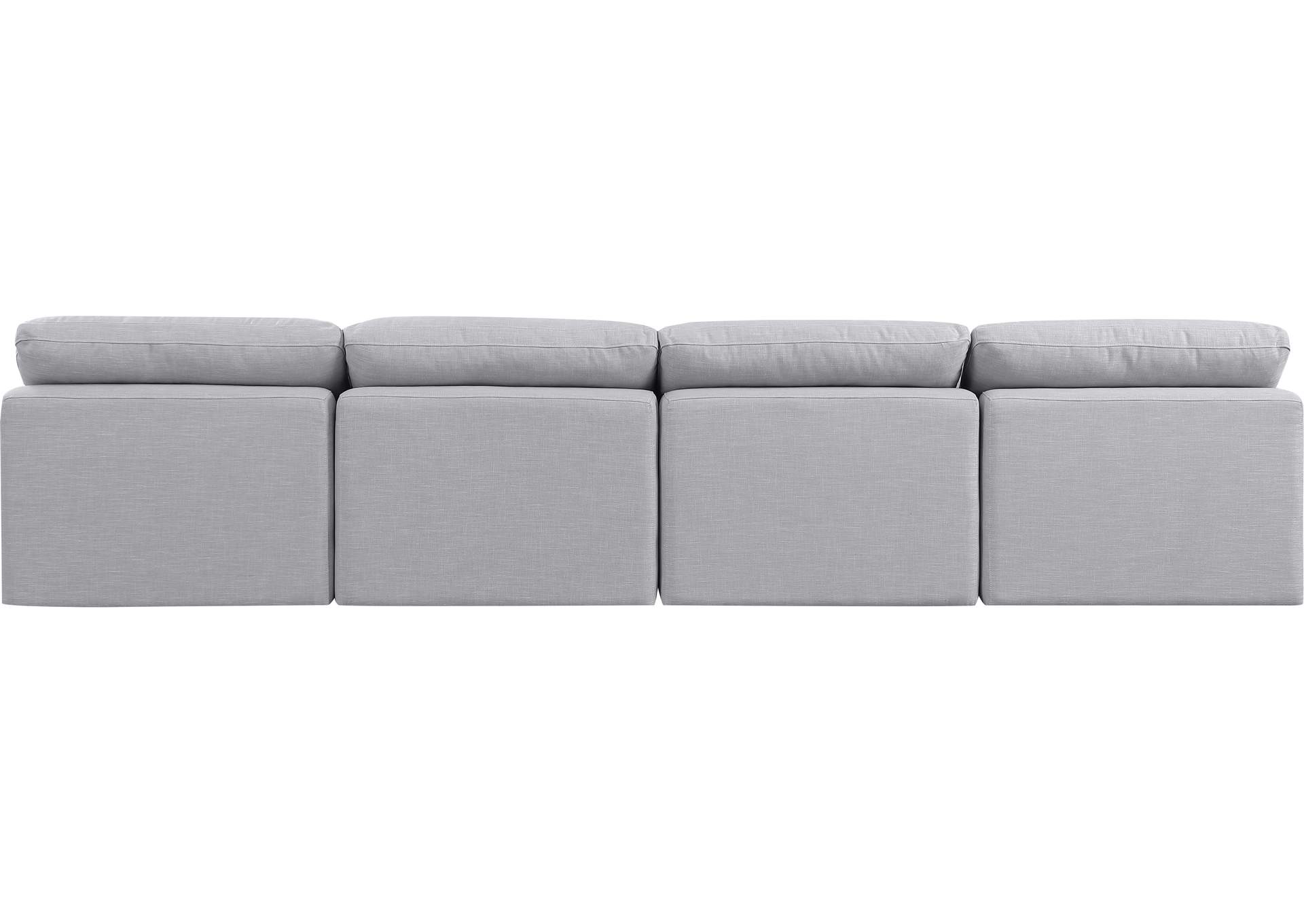 Indulge Grey Linen Textured Fabric Modular Sofa,Meridian Furniture