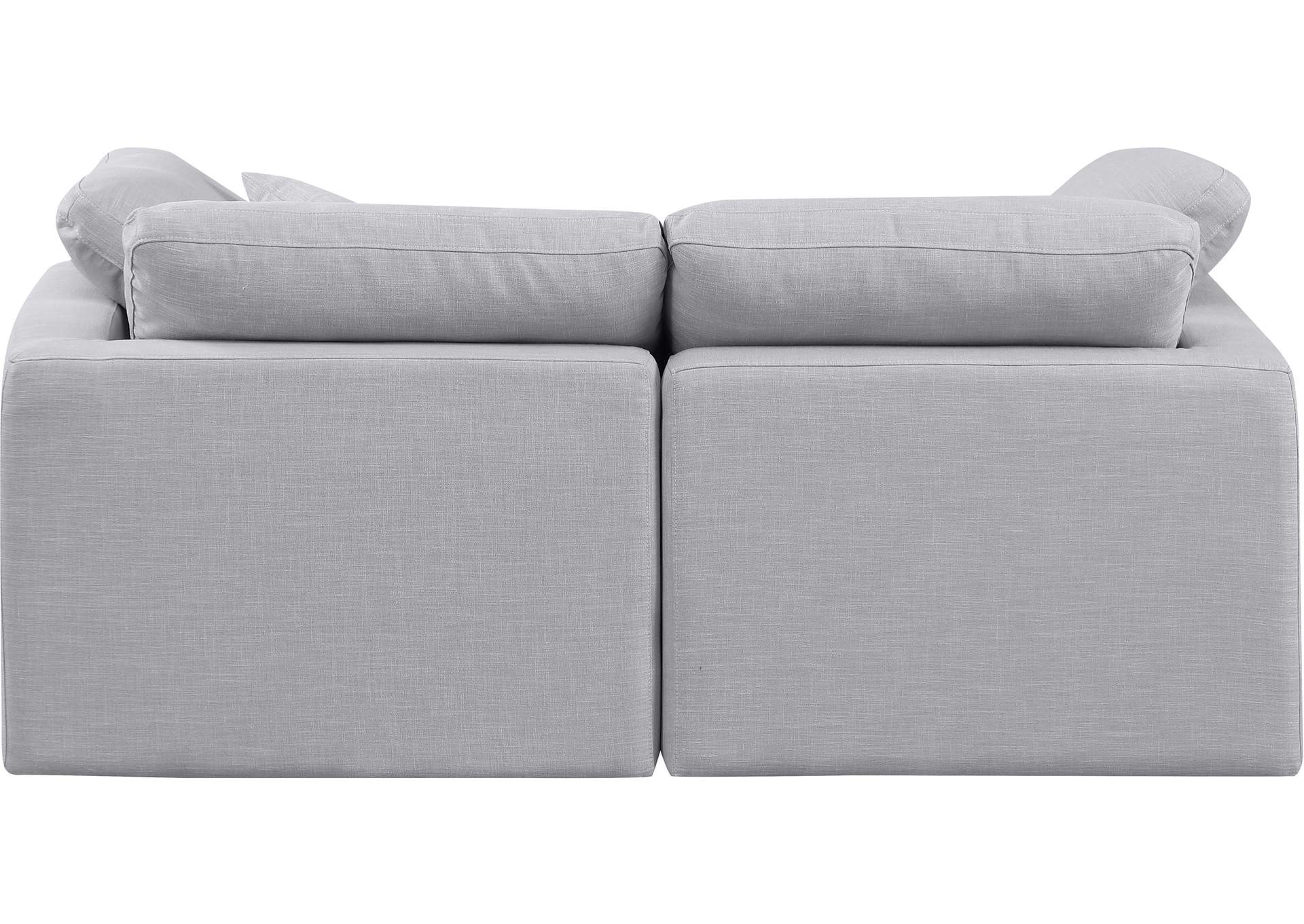 Indulge Grey Linen Textured Fabric Modular Sofa,Meridian Furniture