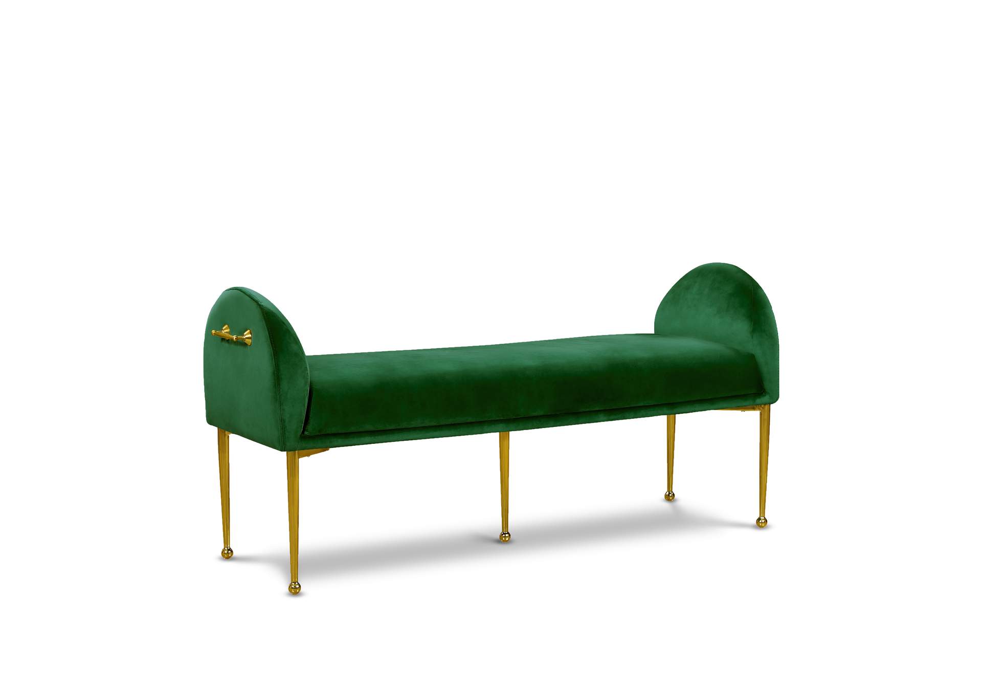 Owen Green Velvet Bench,Meridian Furniture