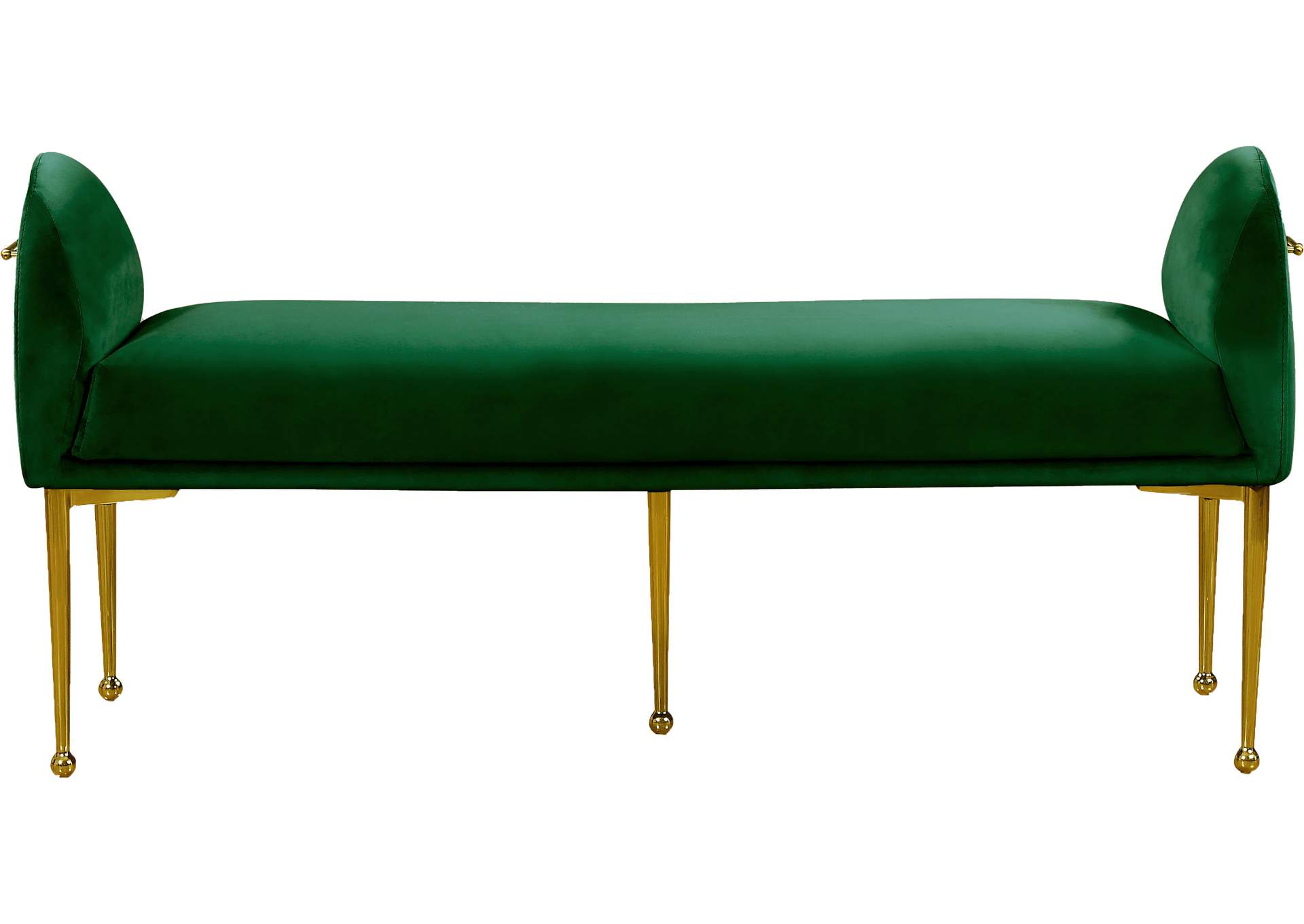 Owen Green Velvet Bench,Meridian Furniture