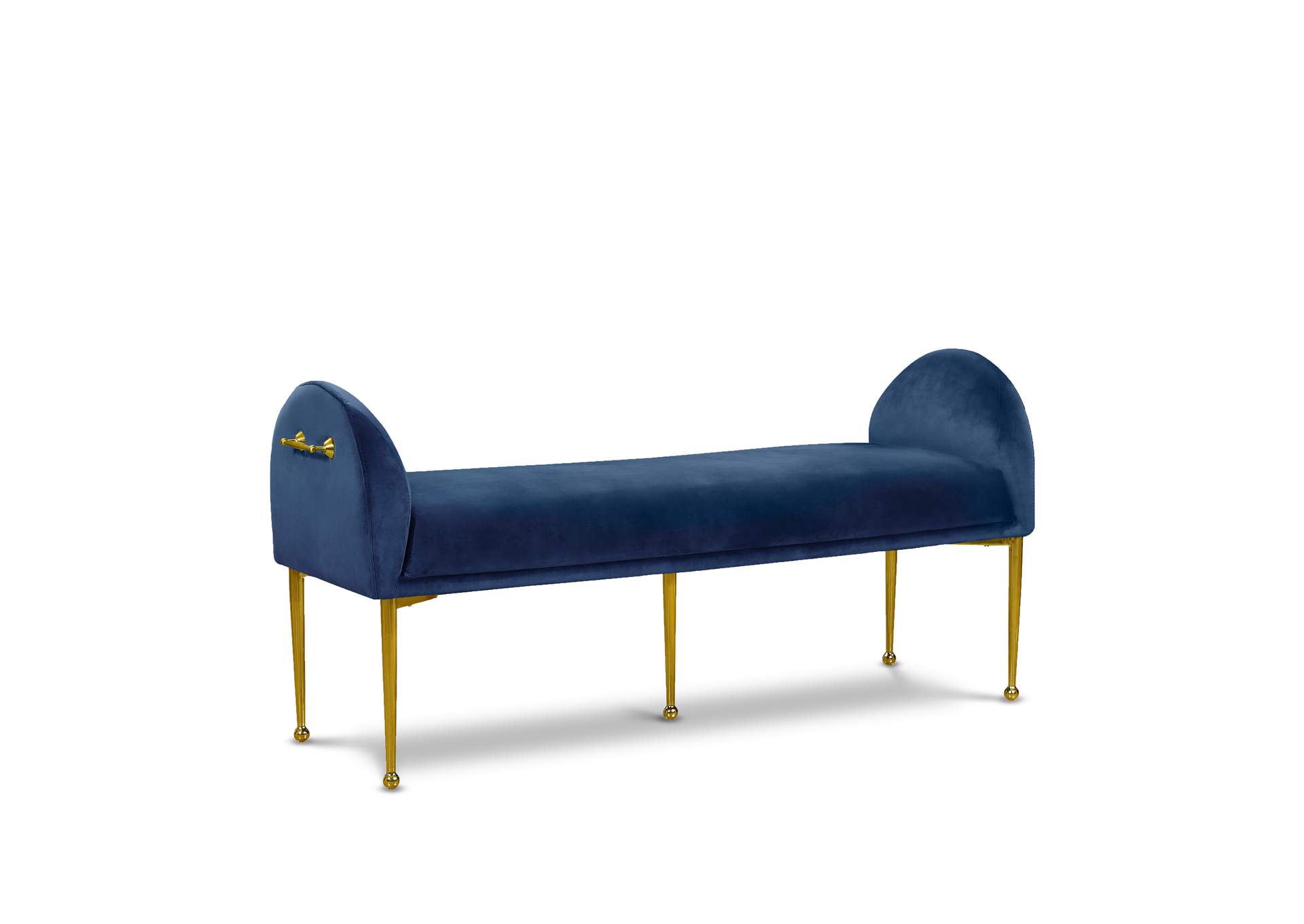 Owen Navy Velvet Bench,Meridian Furniture