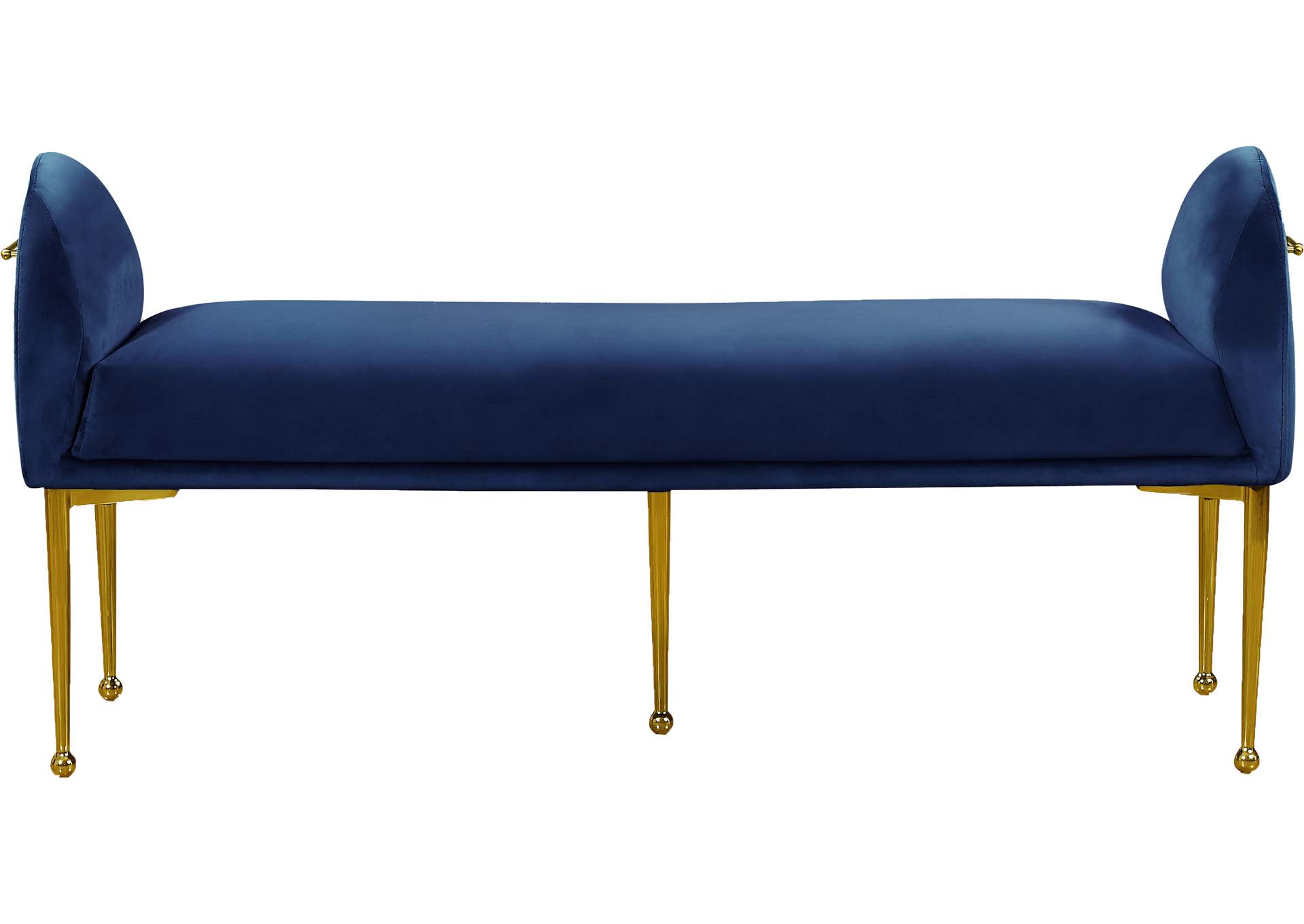 Owen Navy Velvet Bench,Meridian Furniture