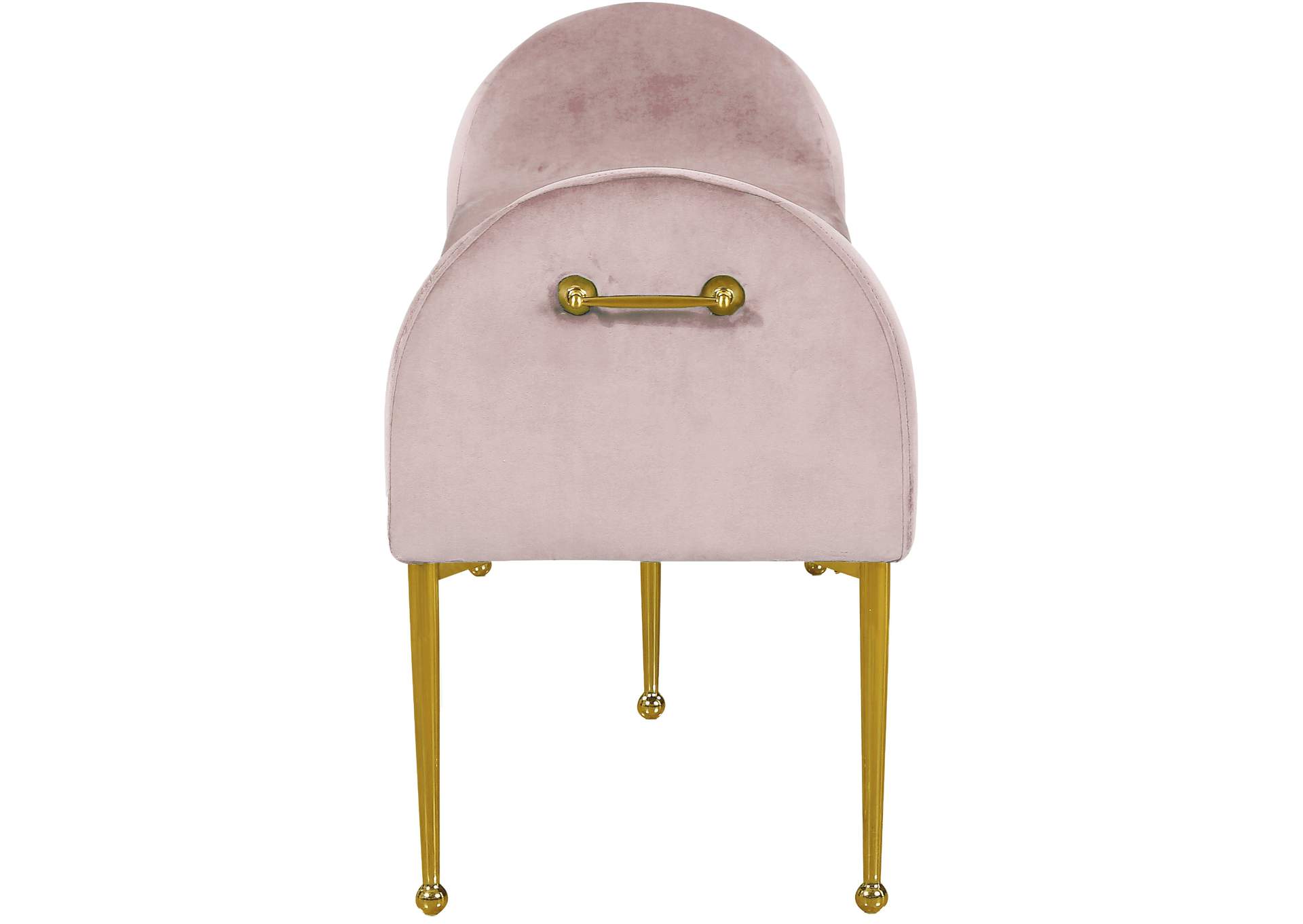 Owen Pink Velvet Bench,Meridian Furniture