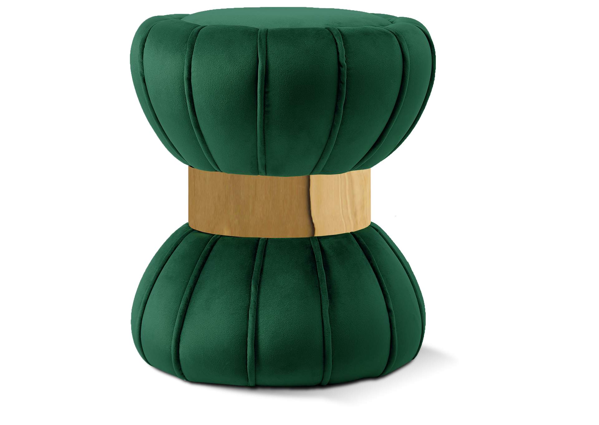 Vino Green Velvet Ottoman - Stool,Meridian Furniture