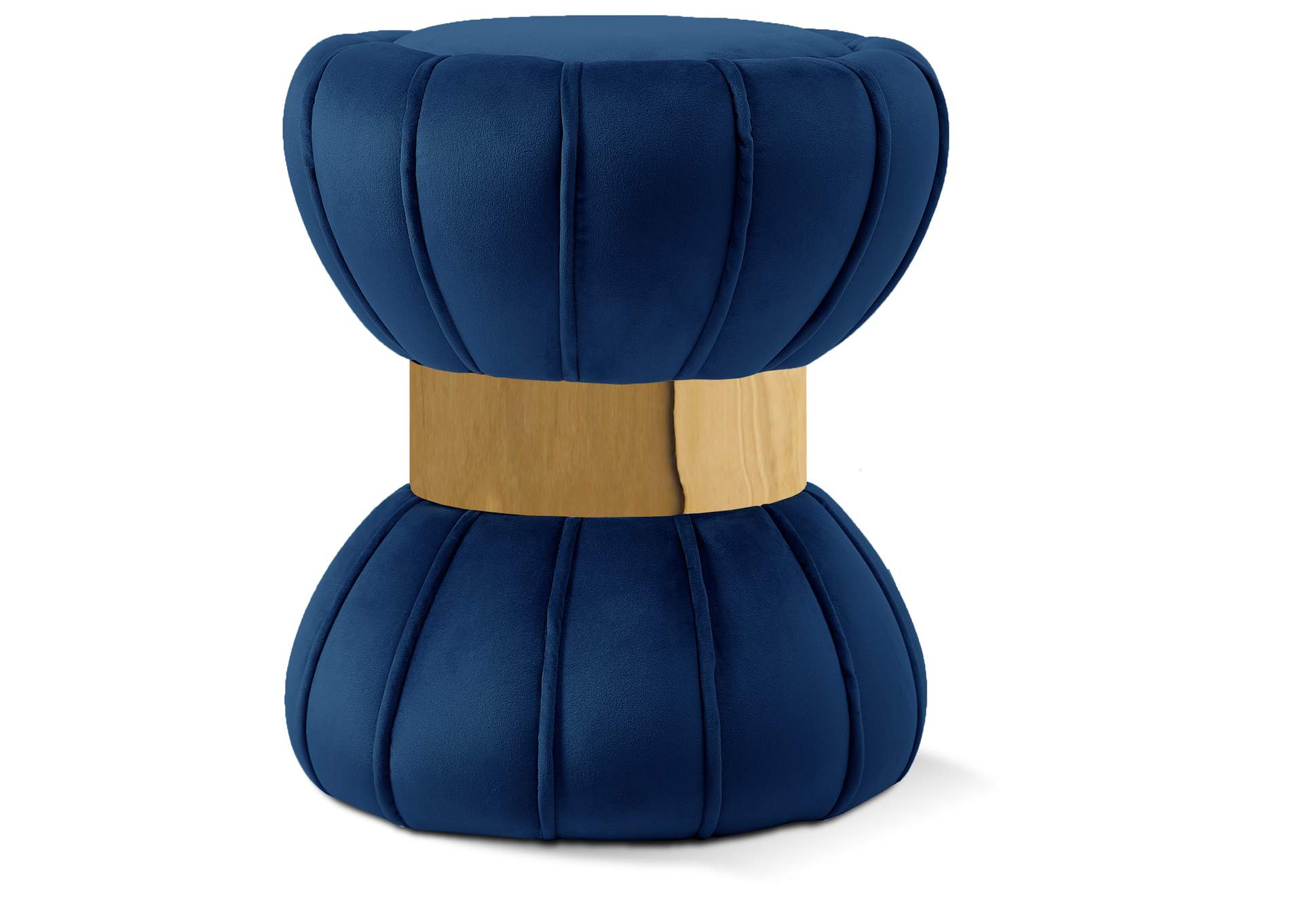 Vino Navy Velvet Ottoman - Stool,Meridian Furniture