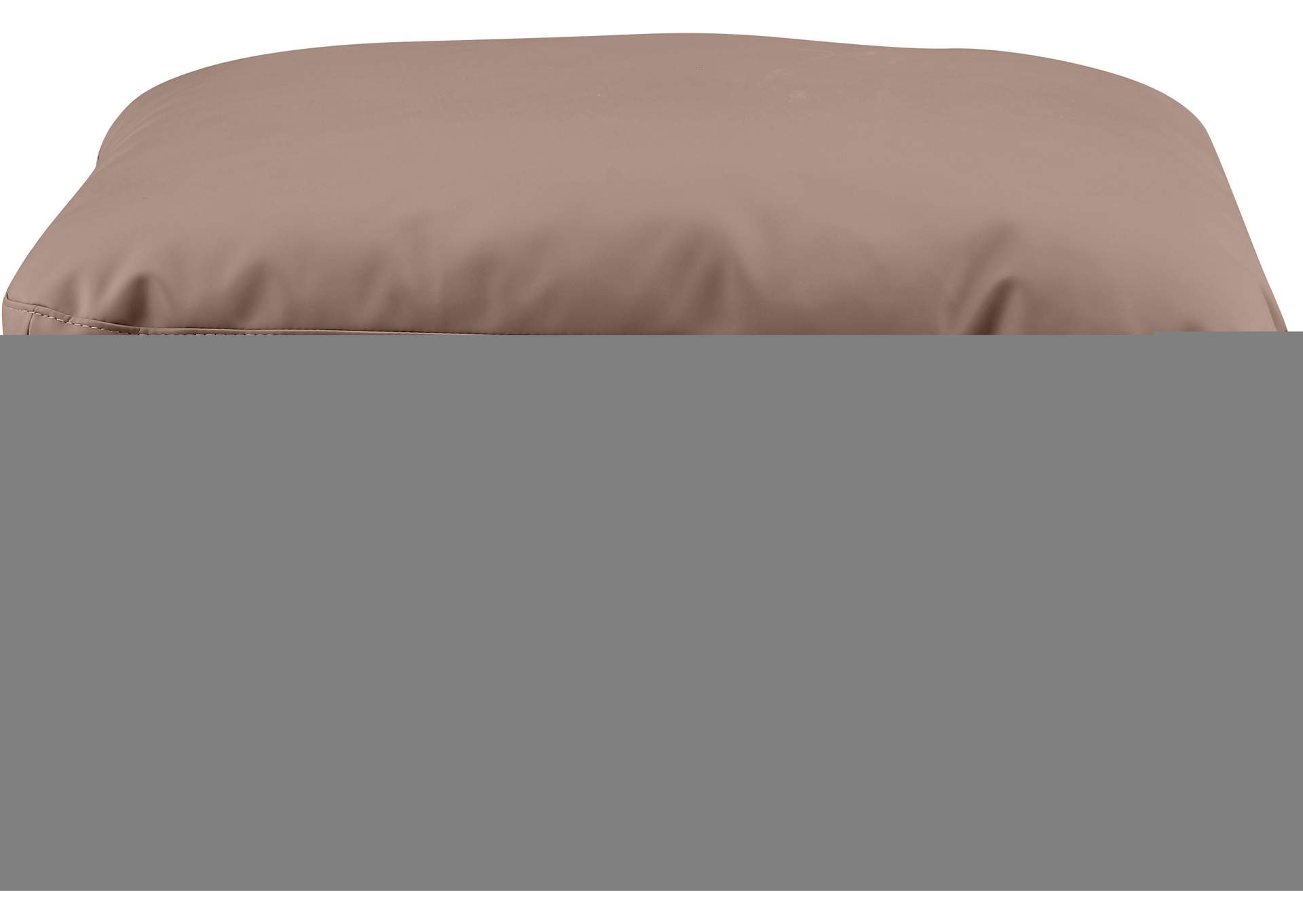 Indulge Brown Faux Leather Ottoman,Meridian Furniture