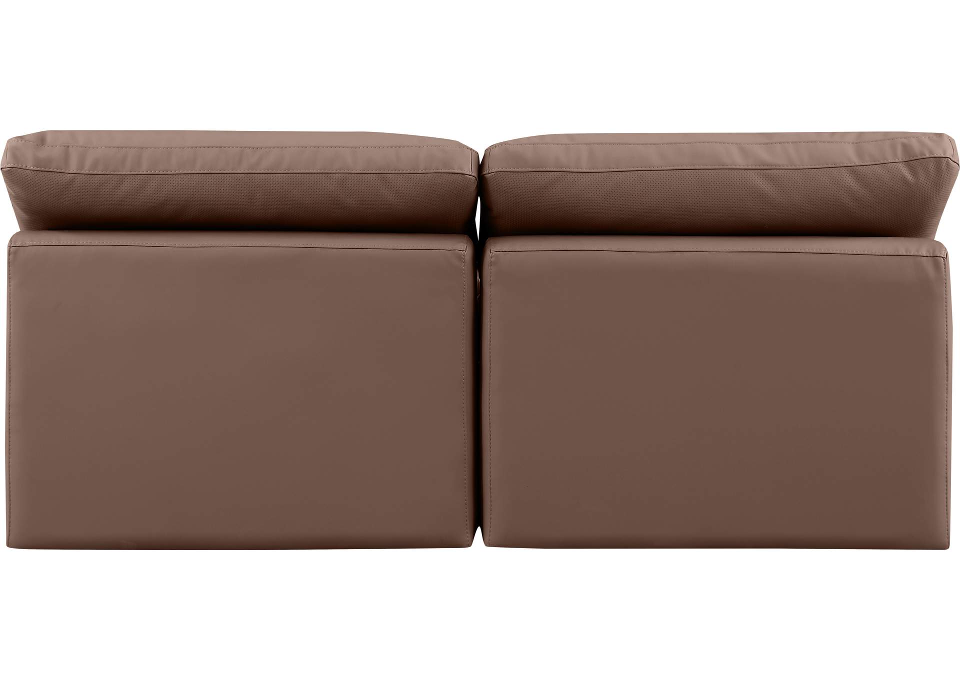 Indulge Brown Faux Leather Modular Sofa,Meridian Furniture