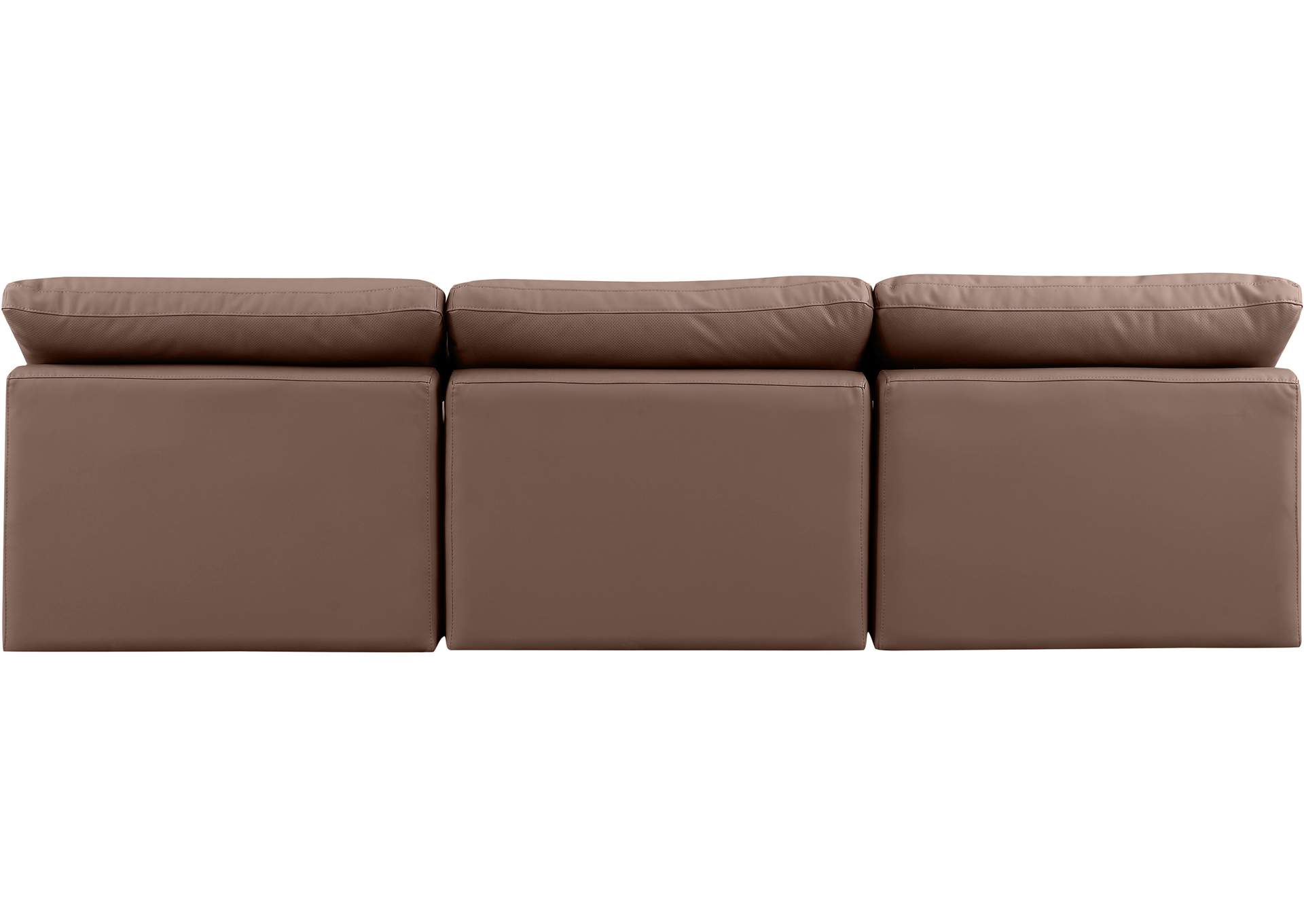 Indulge Brown Faux Leather Modular Sofa,Meridian Furniture