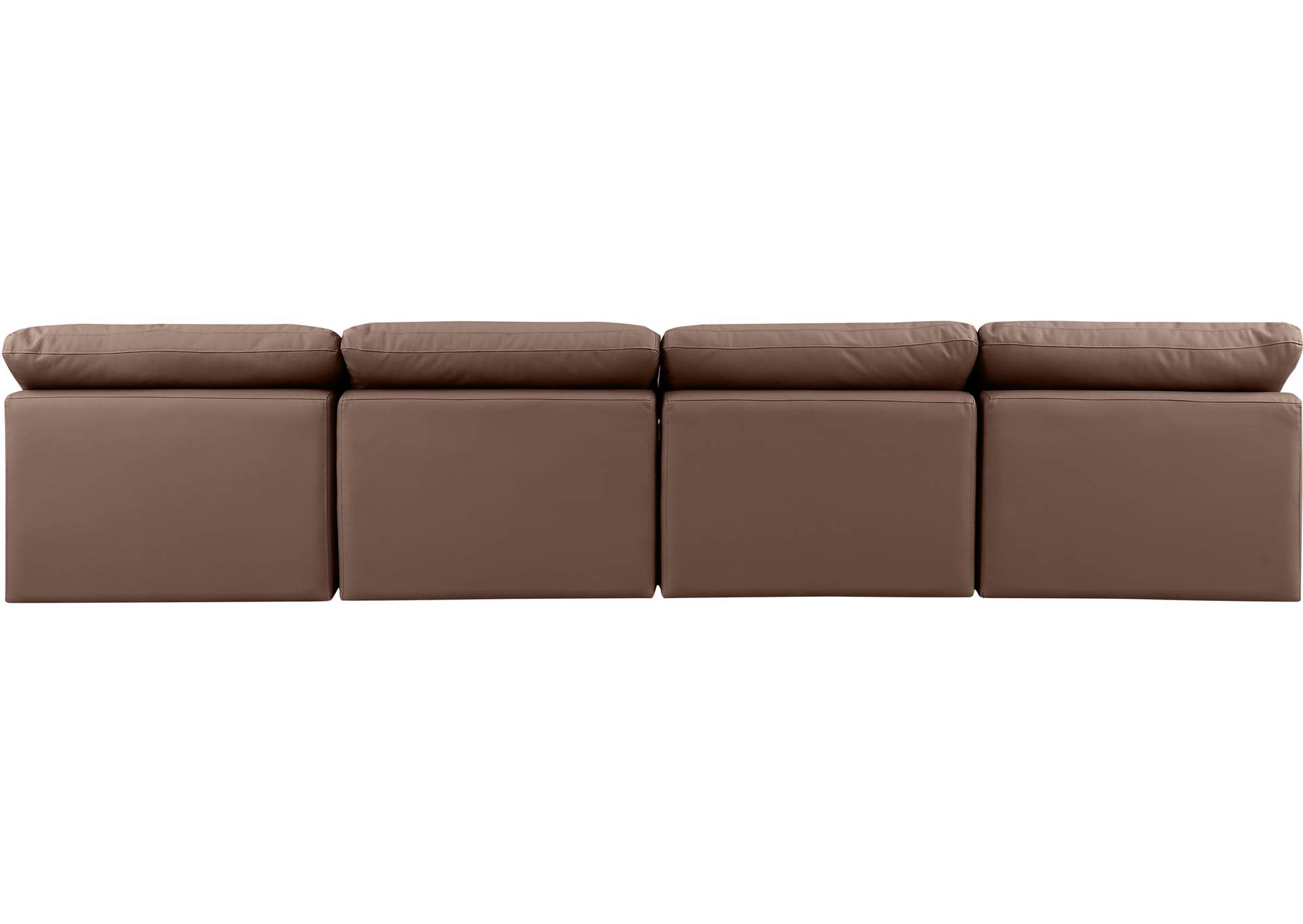 Indulge Brown Faux Leather Modular Sofa,Meridian Furniture
