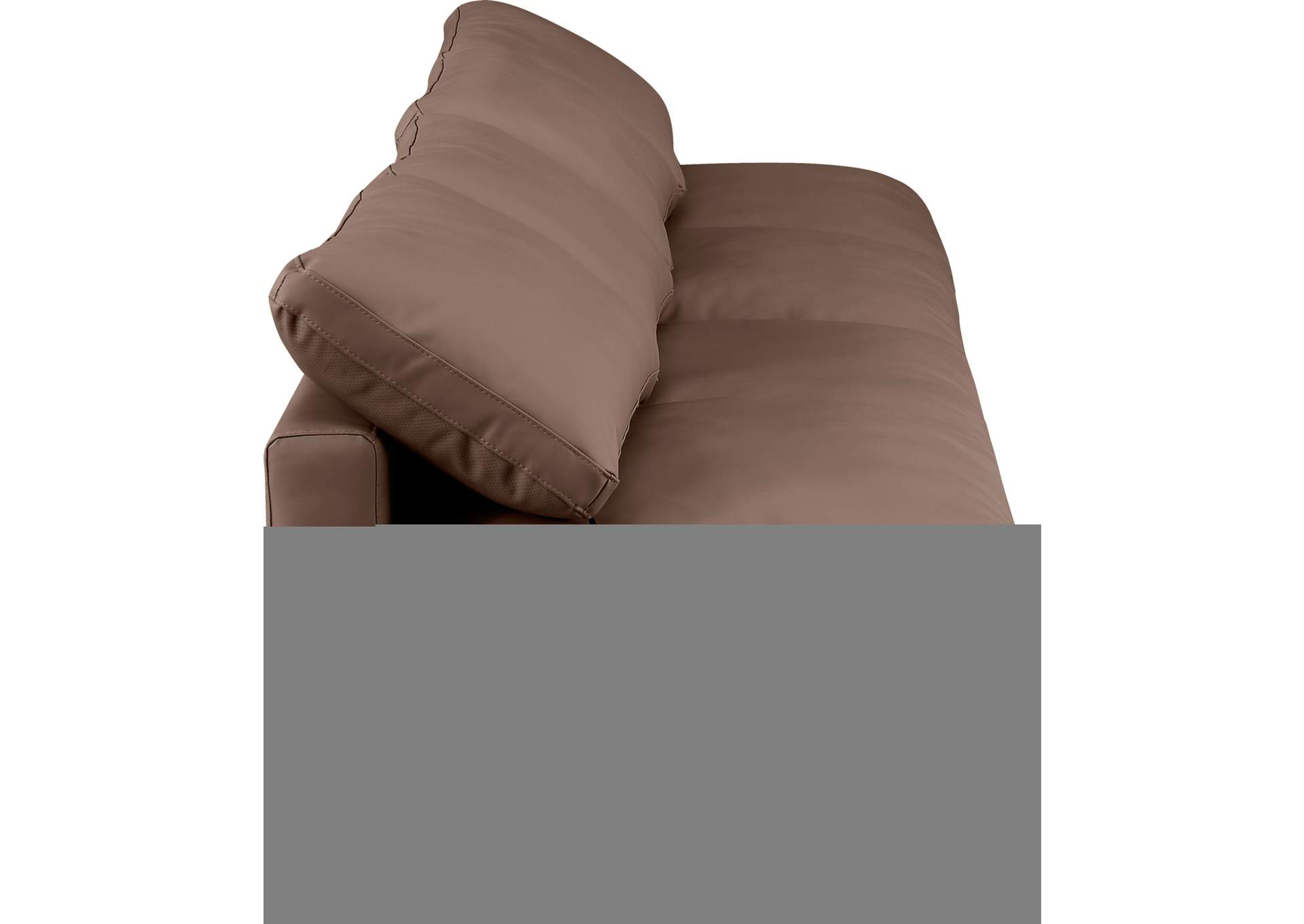 Indulge Brown Faux Leather Modular Sofa,Meridian Furniture