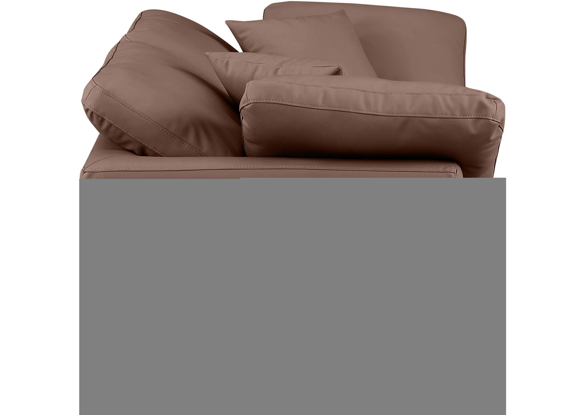 Indulge Brown Faux Leather Modular Sofa,Meridian Furniture