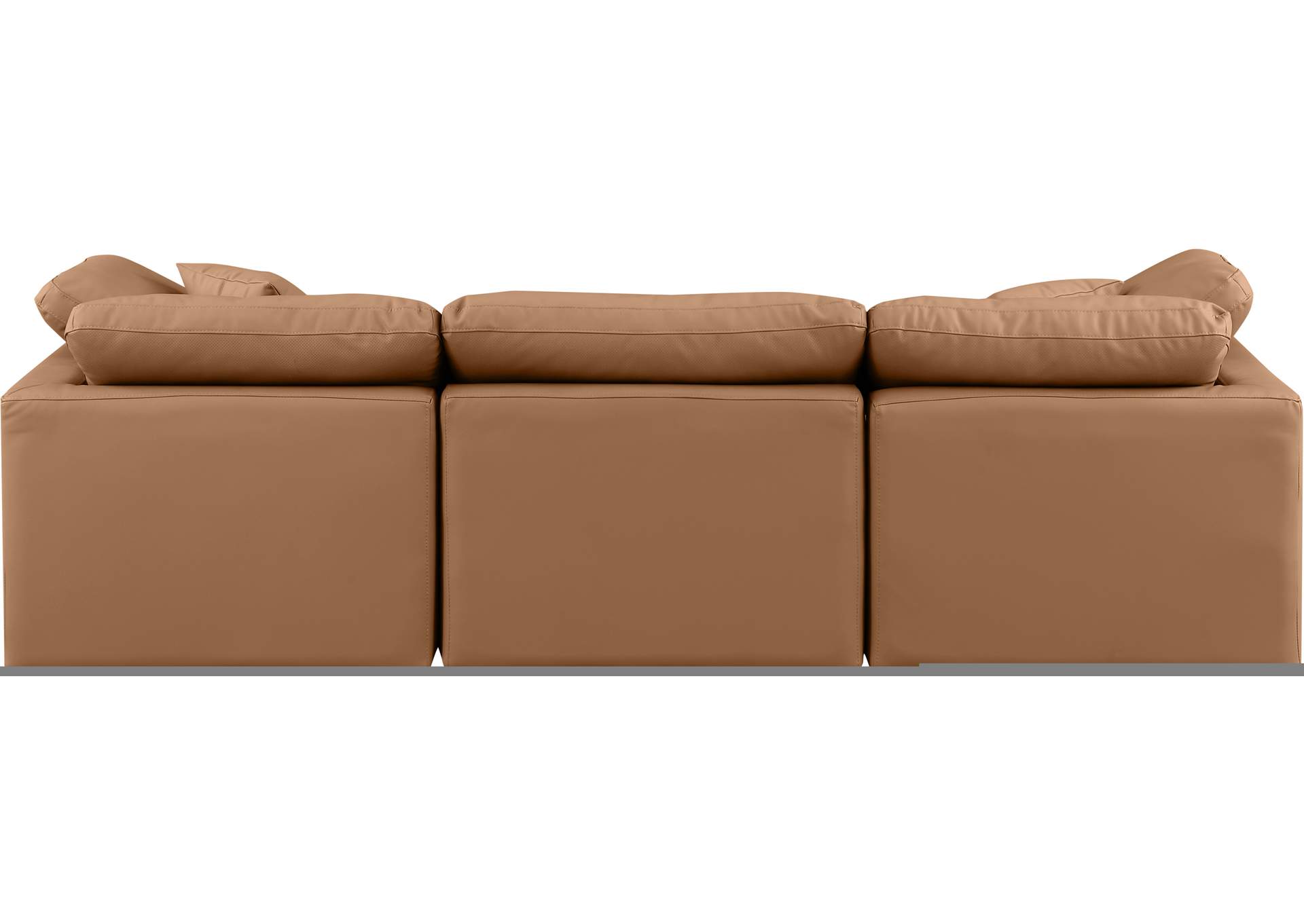 Indulge Cognac Faux Leather Modular Sofa,Meridian Furniture