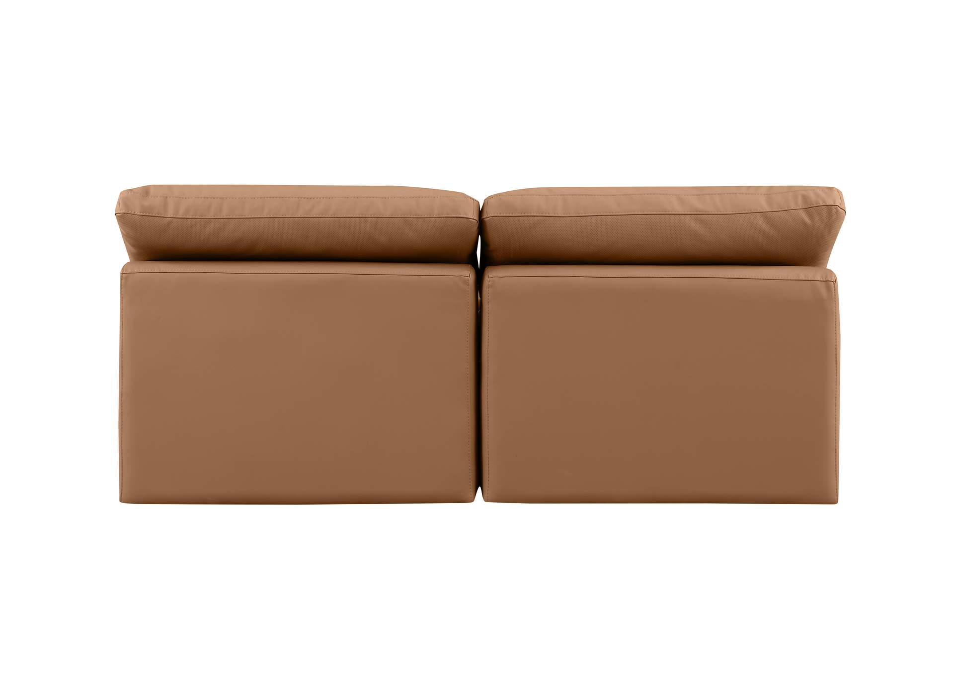 Indulge Cognac Faux Leather Modular Sofa,Meridian Furniture