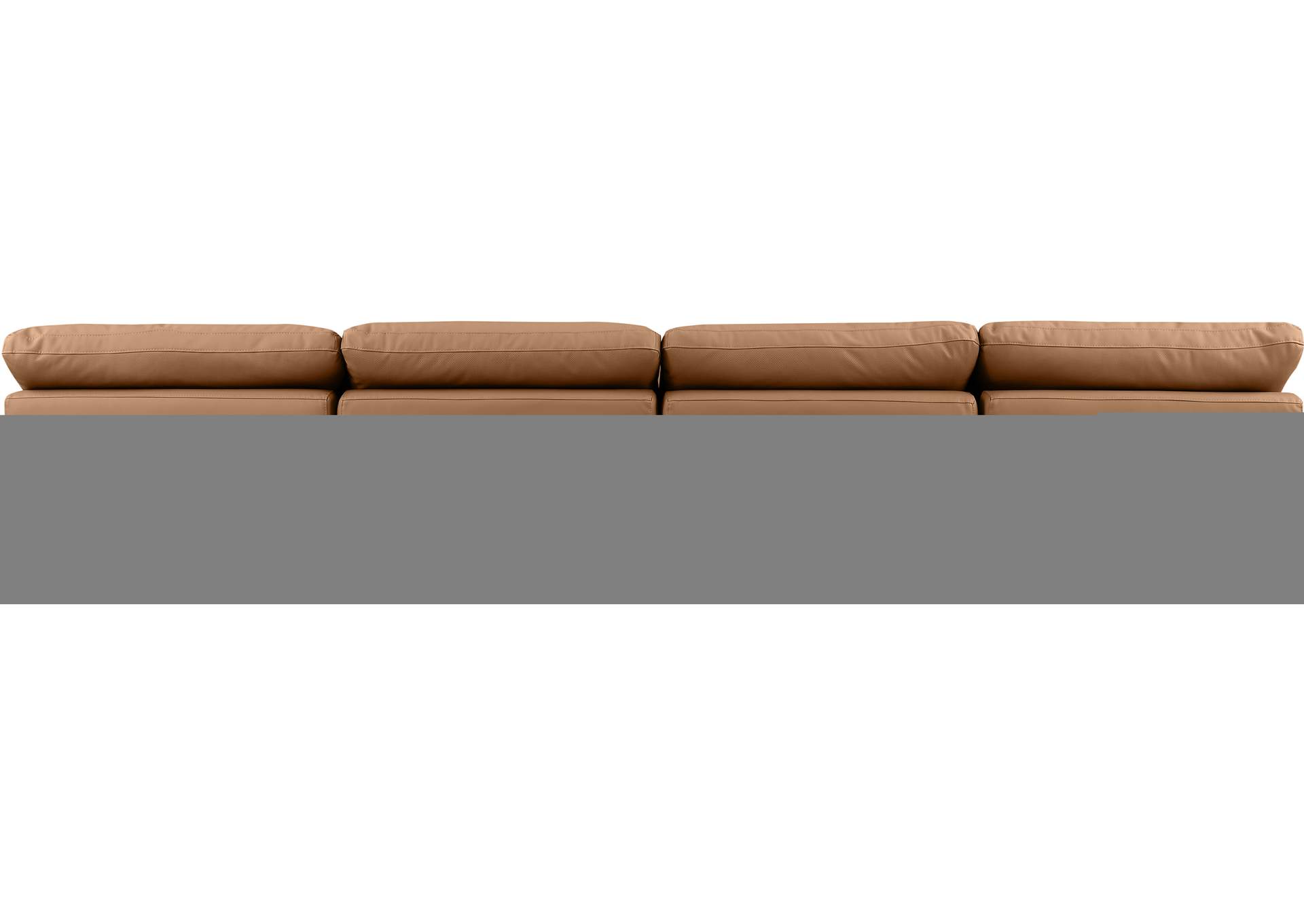 Indulge Cognac Faux Leather Modular Sofa,Meridian Furniture