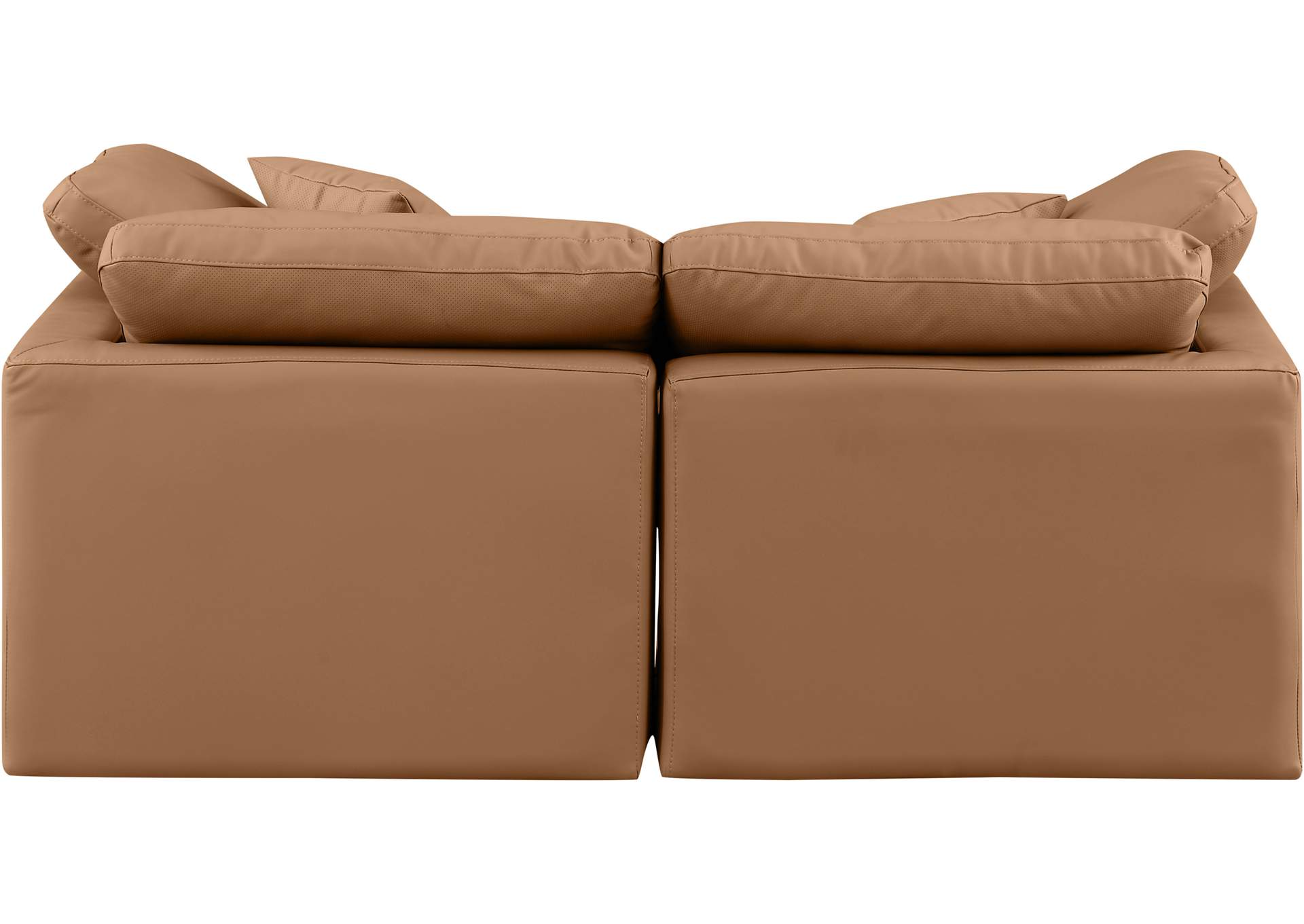 Indulge Cognac Faux Leather Modular Sofa,Meridian Furniture