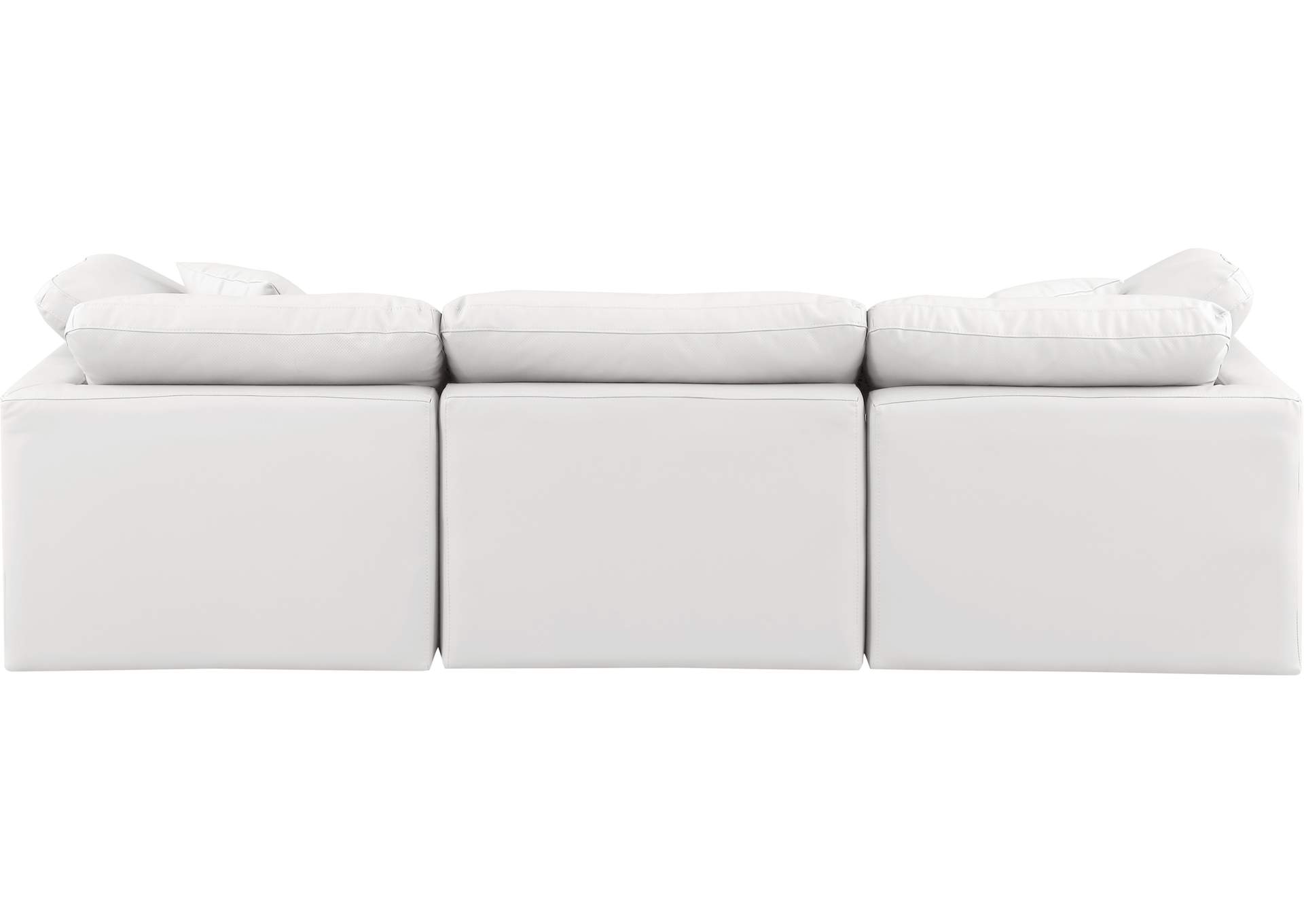 Indulge Cream Faux Leather Modular Sofa,Meridian Furniture