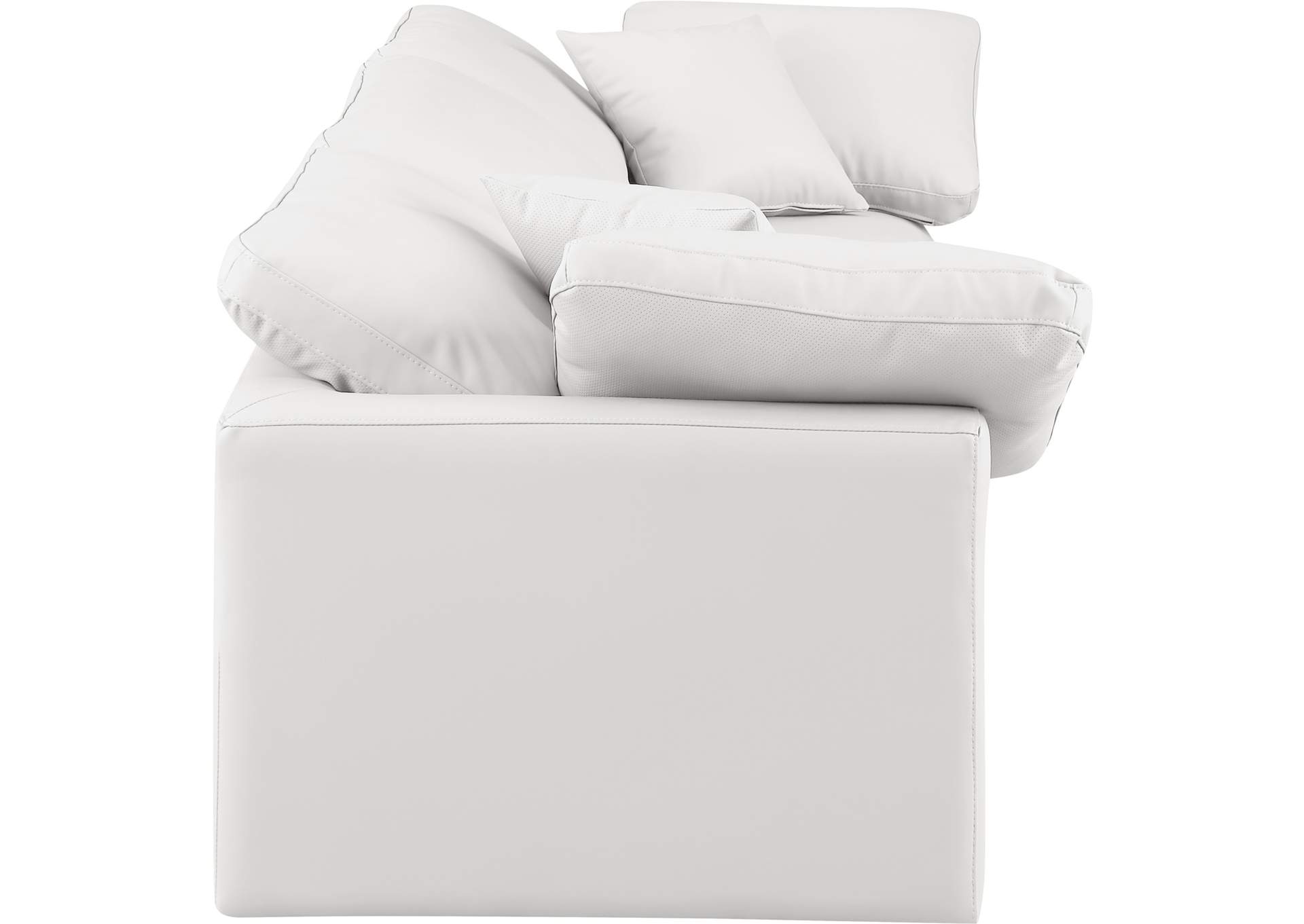 Indulge Cream Faux Leather Modular Sofa,Meridian Furniture