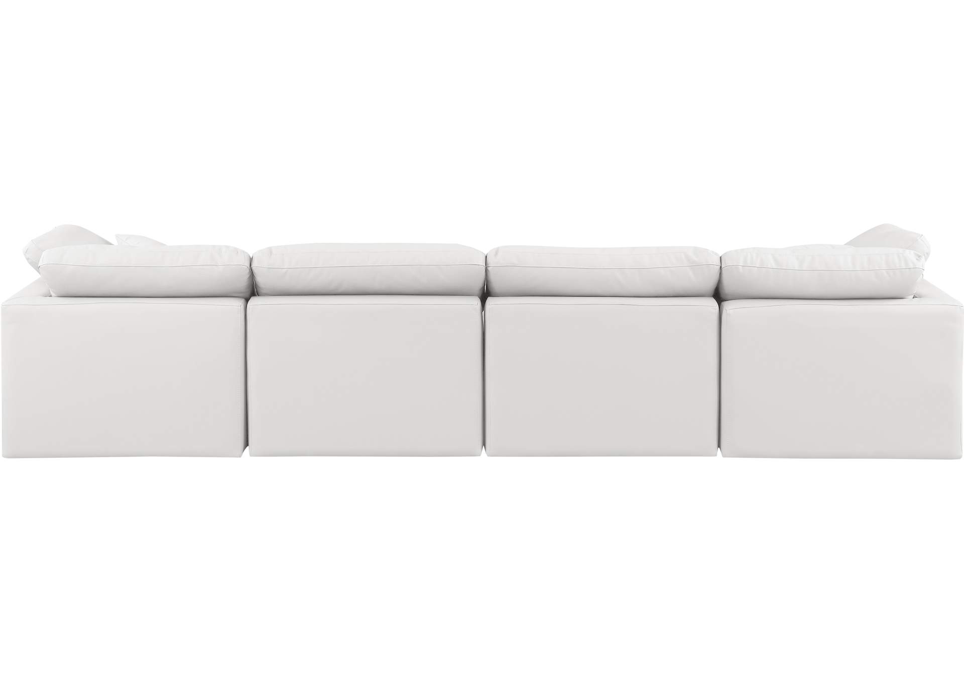 Indulge Cream Faux Leather Modular Sofa,Meridian Furniture