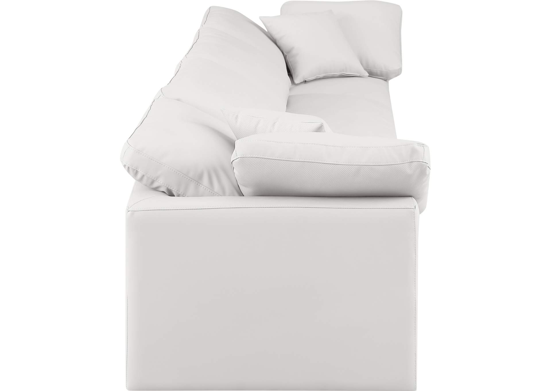 Indulge Cream Faux Leather Modular Sofa,Meridian Furniture