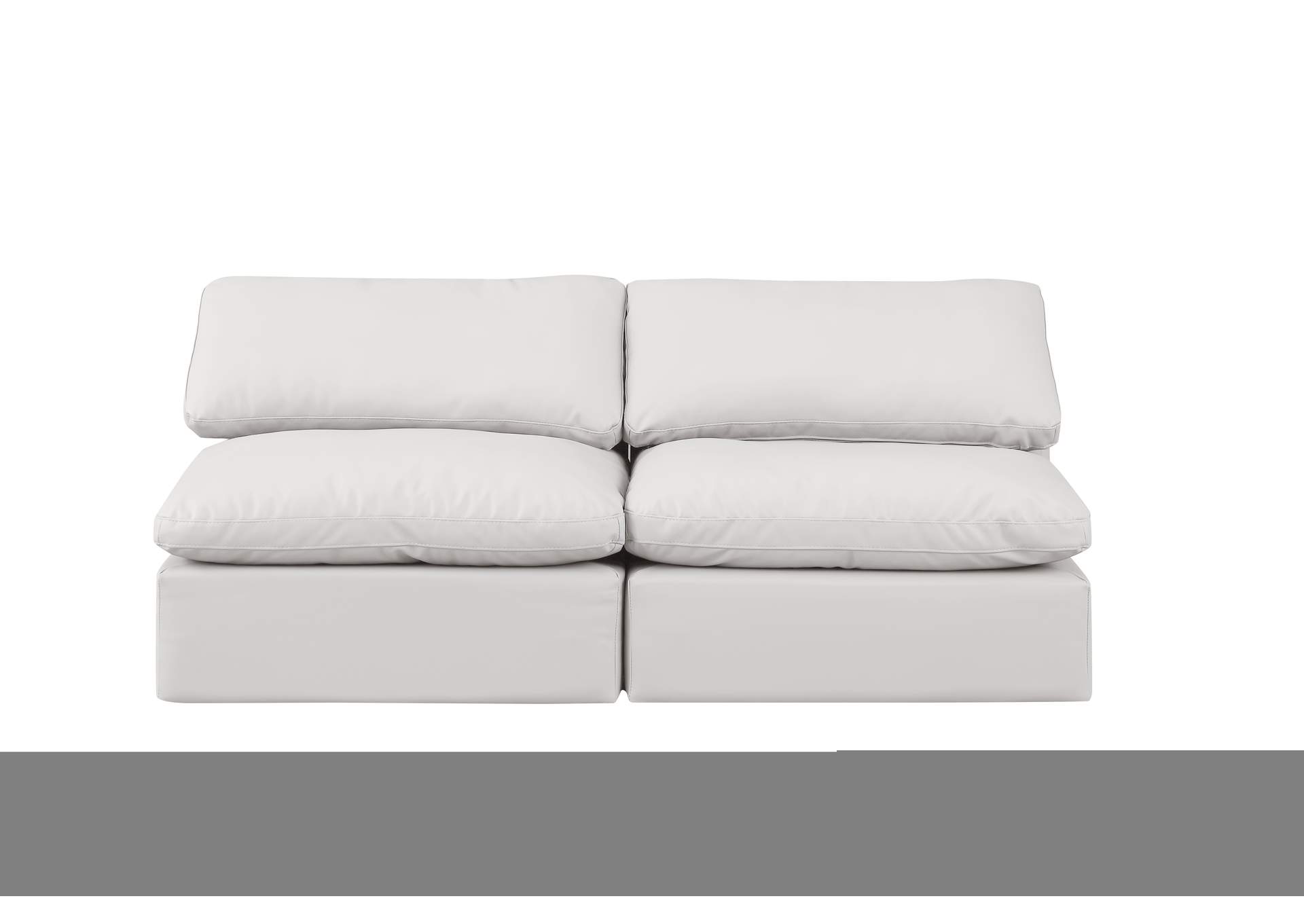 Indulge Cream Faux Leather Modular Sofa,Meridian Furniture