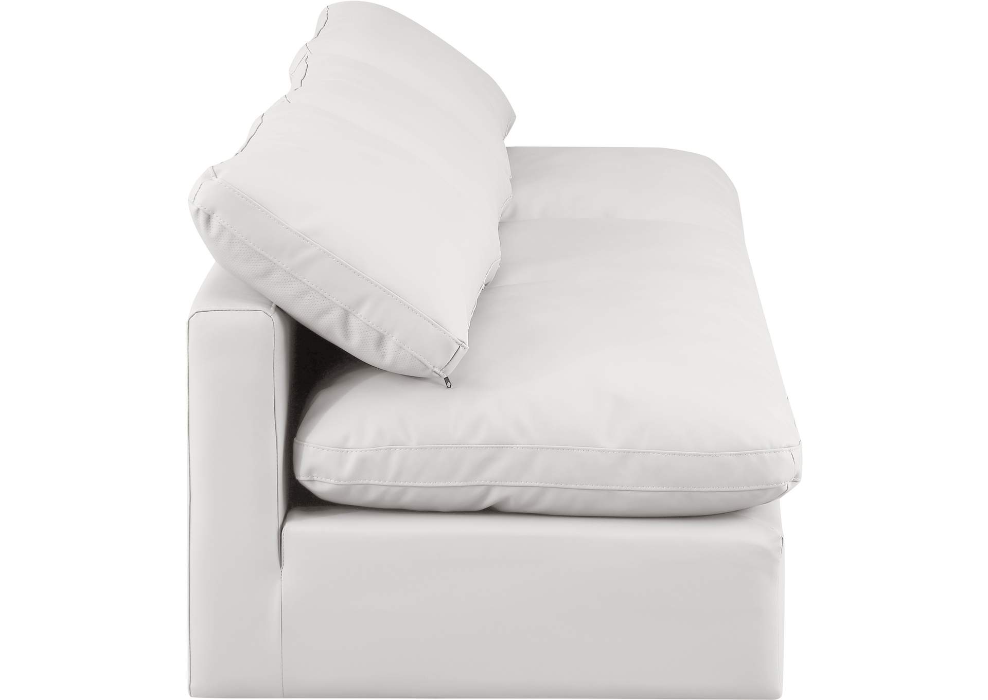 Indulge Cream Faux Leather Modular Sofa,Meridian Furniture