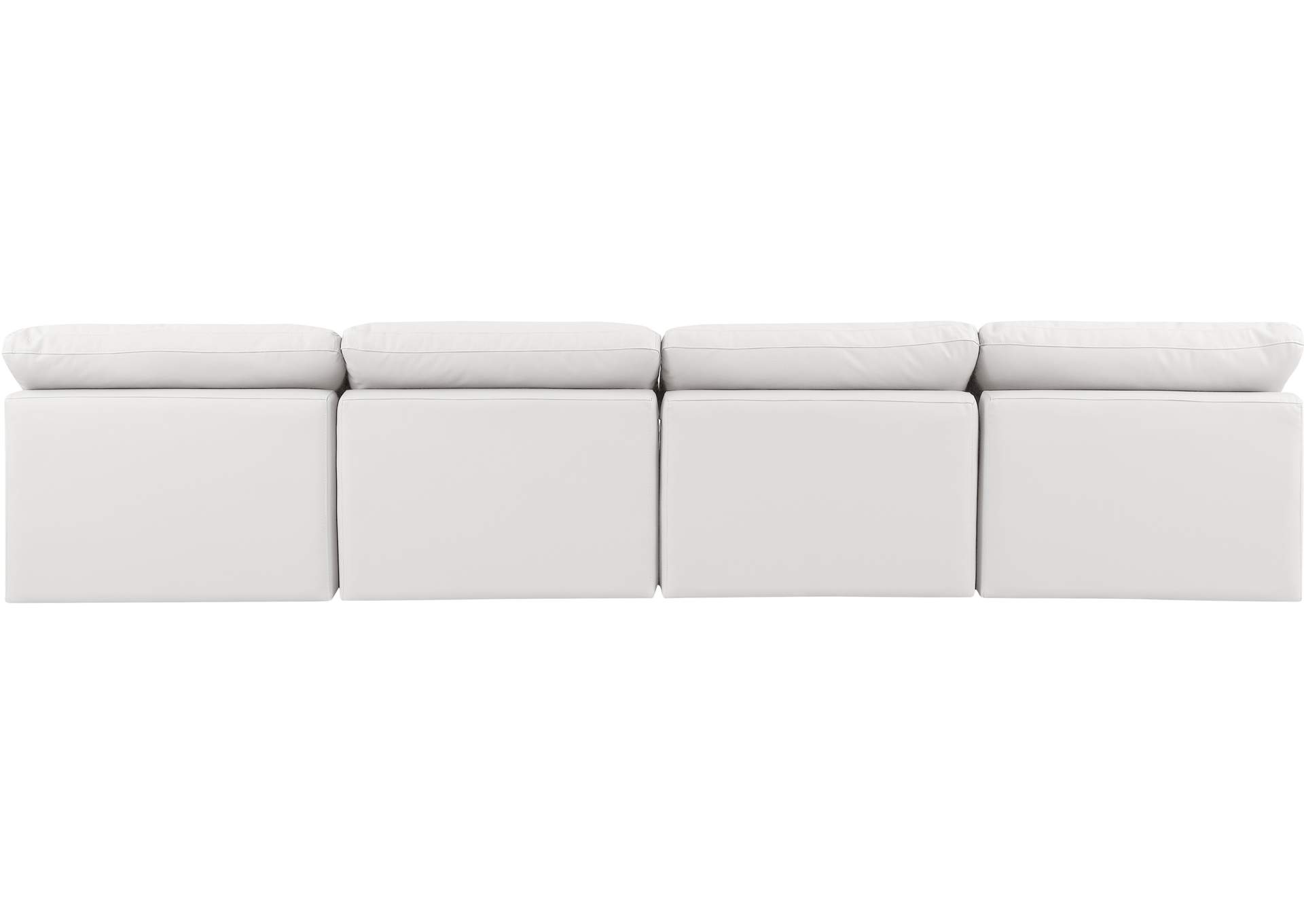 Indulge Cream Faux Leather Modular Sofa,Meridian Furniture