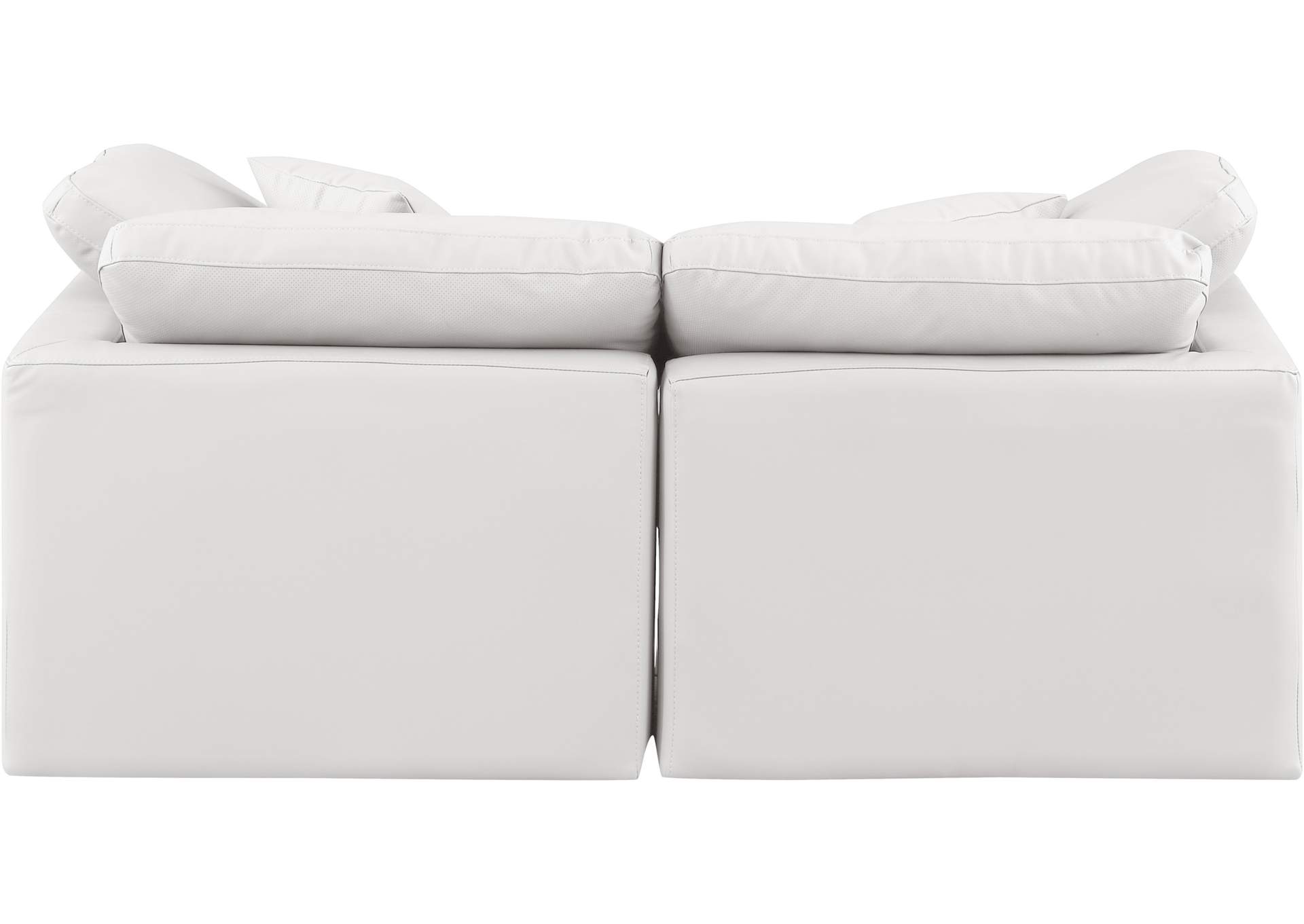 Indulge Cream Faux Leather Modular Sofa,Meridian Furniture