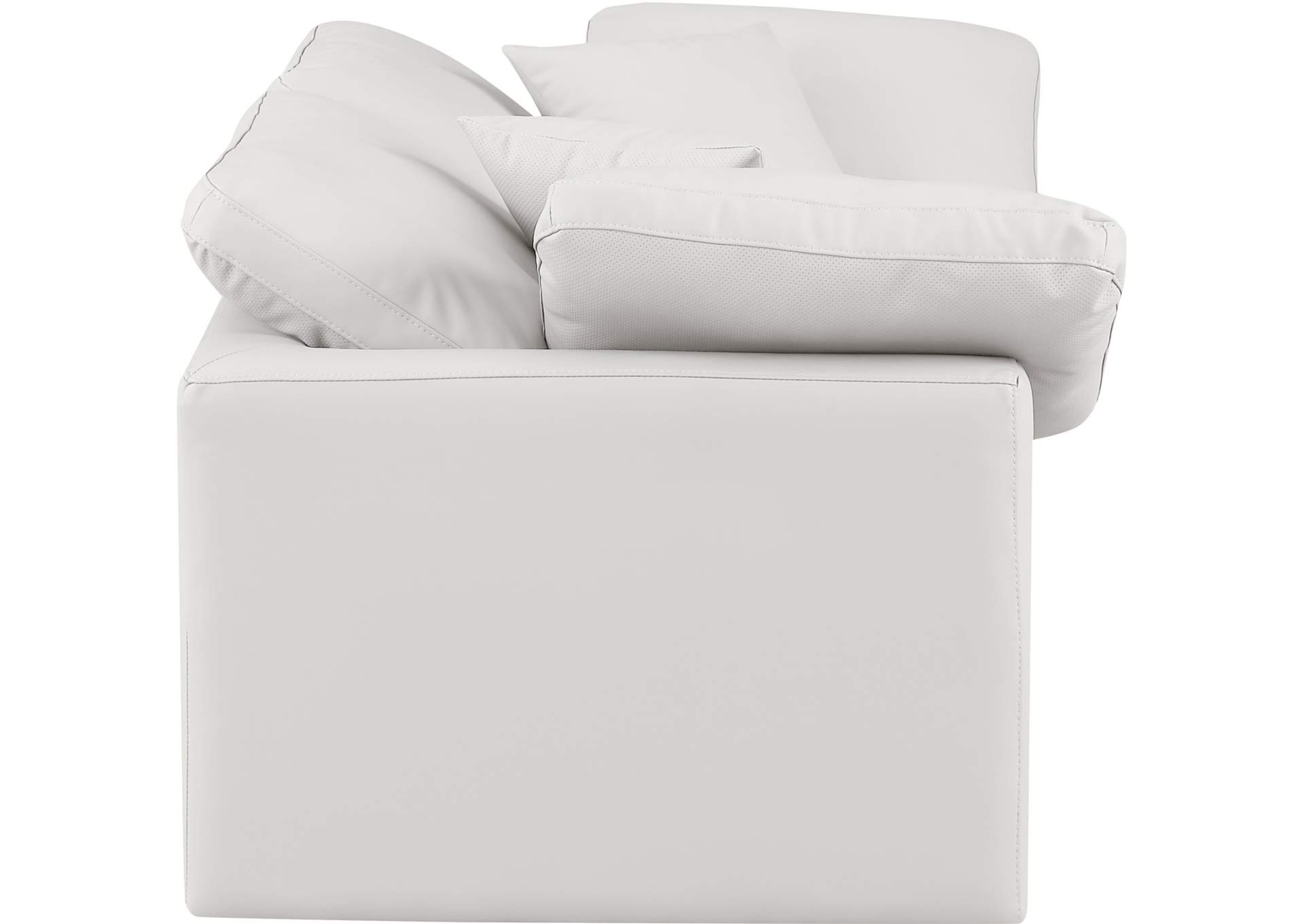Indulge Cream Faux Leather Modular Sofa,Meridian Furniture