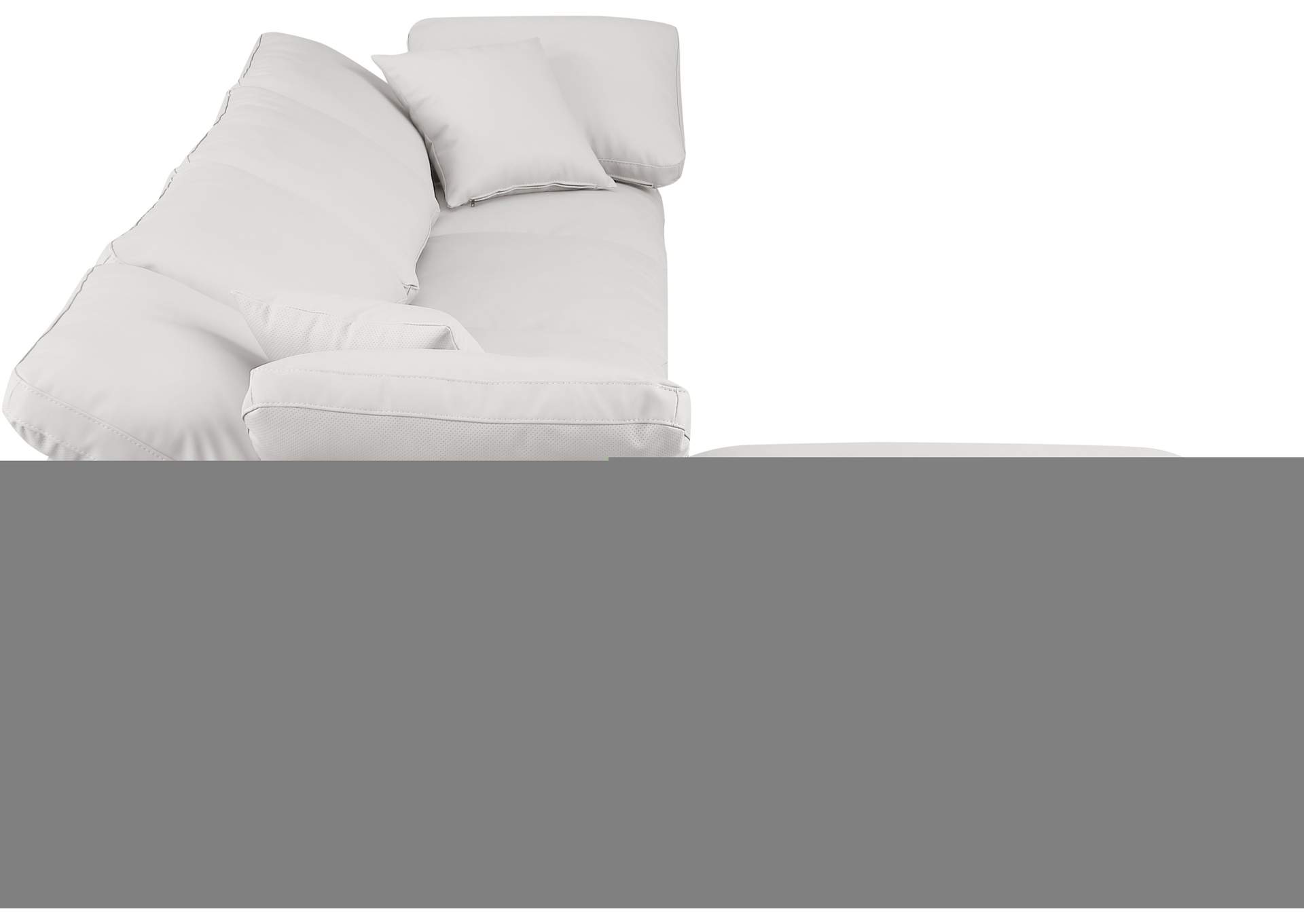 Indulge Cream Faux Leather Modular Sectional,Meridian Furniture
