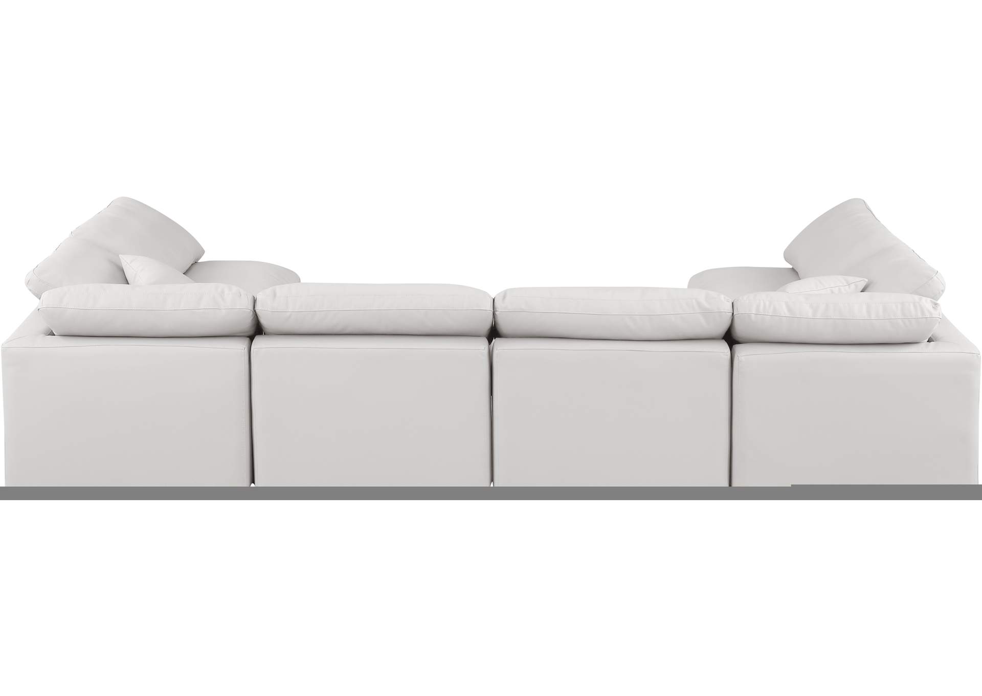 Indulge Cream Faux Leather Modular Sectional,Meridian Furniture