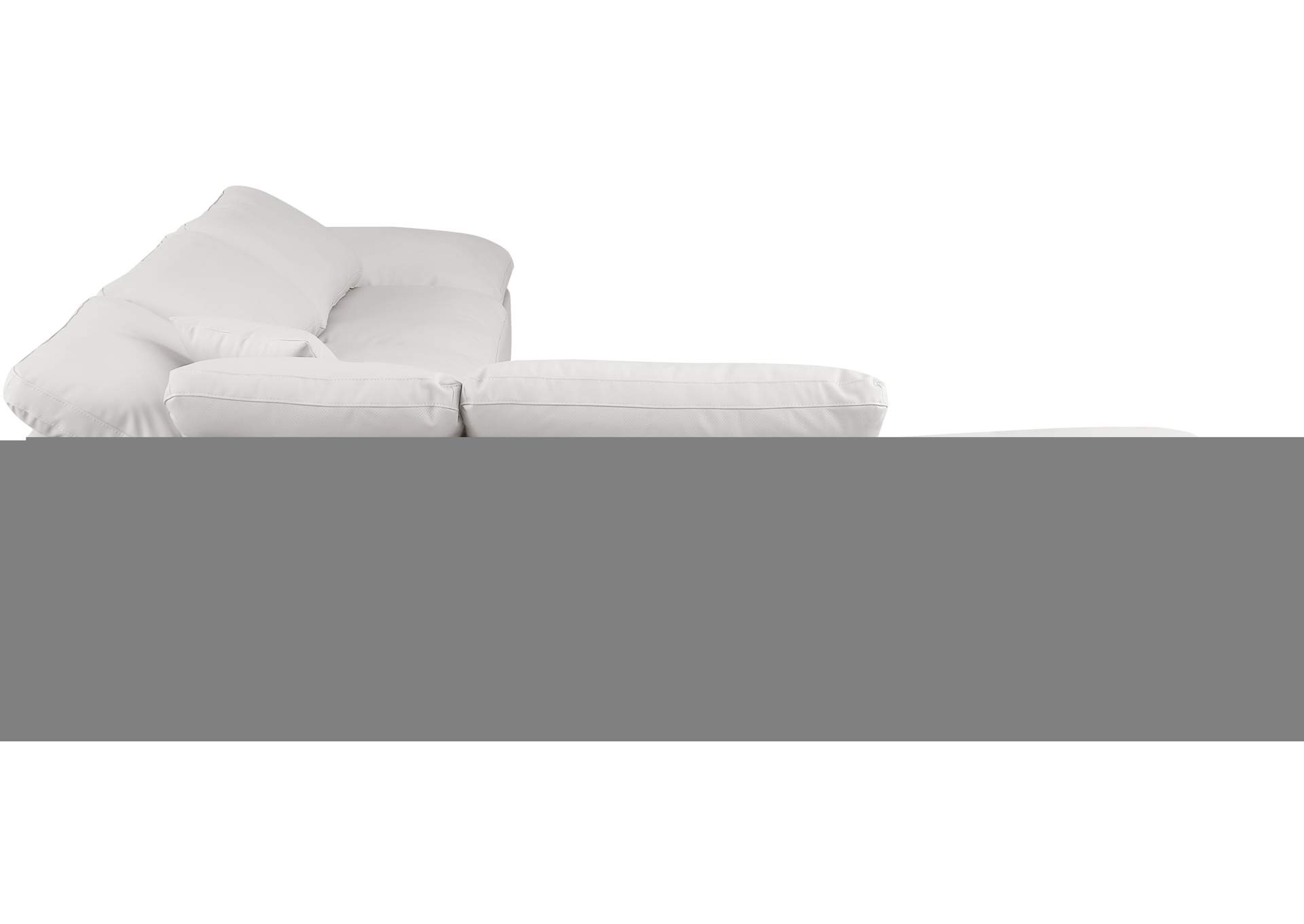 Indulge Cream Faux Leather Modular Sectional,Meridian Furniture