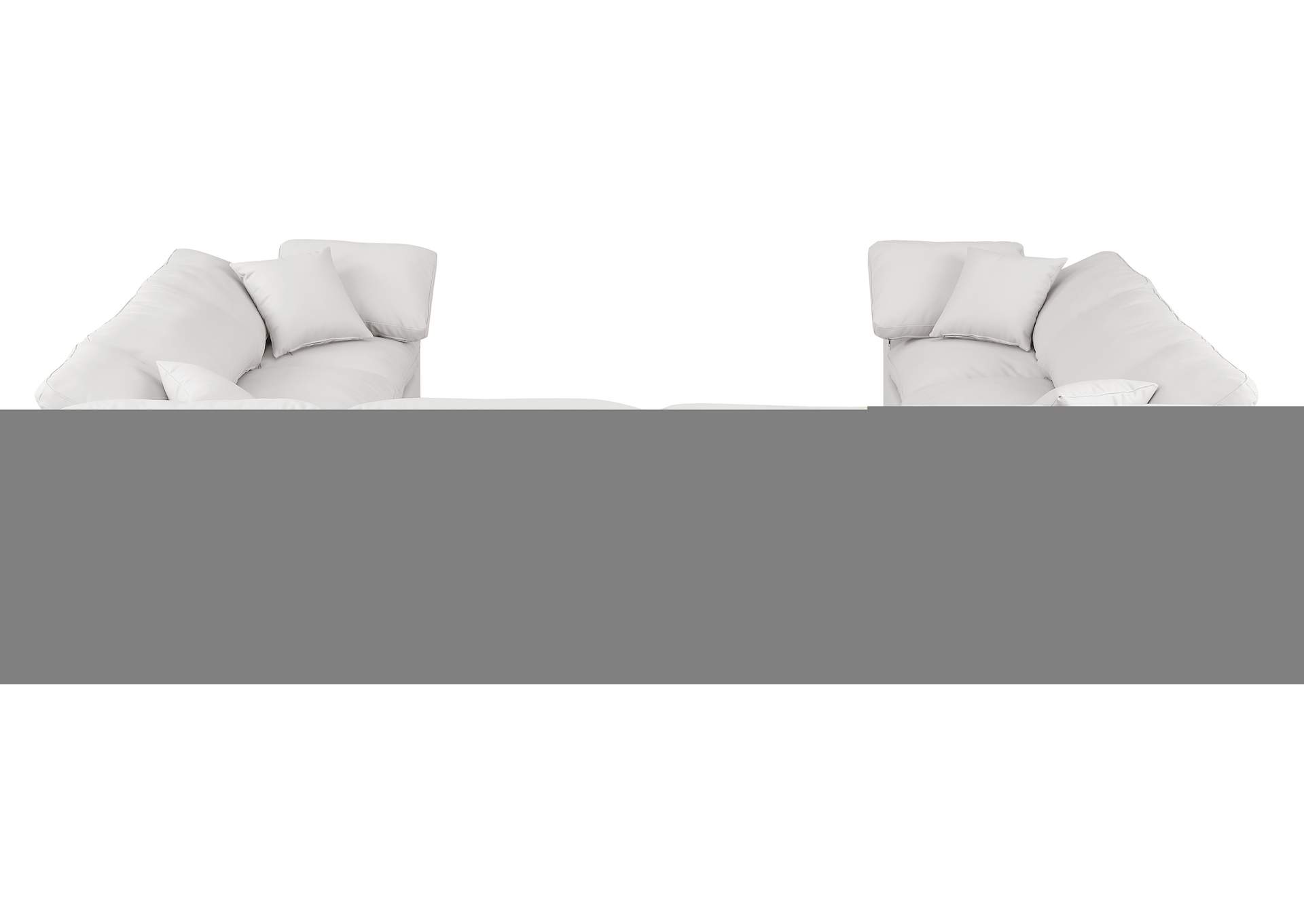 Indulge Cream Faux Leather Modular Sectional,Meridian Furniture