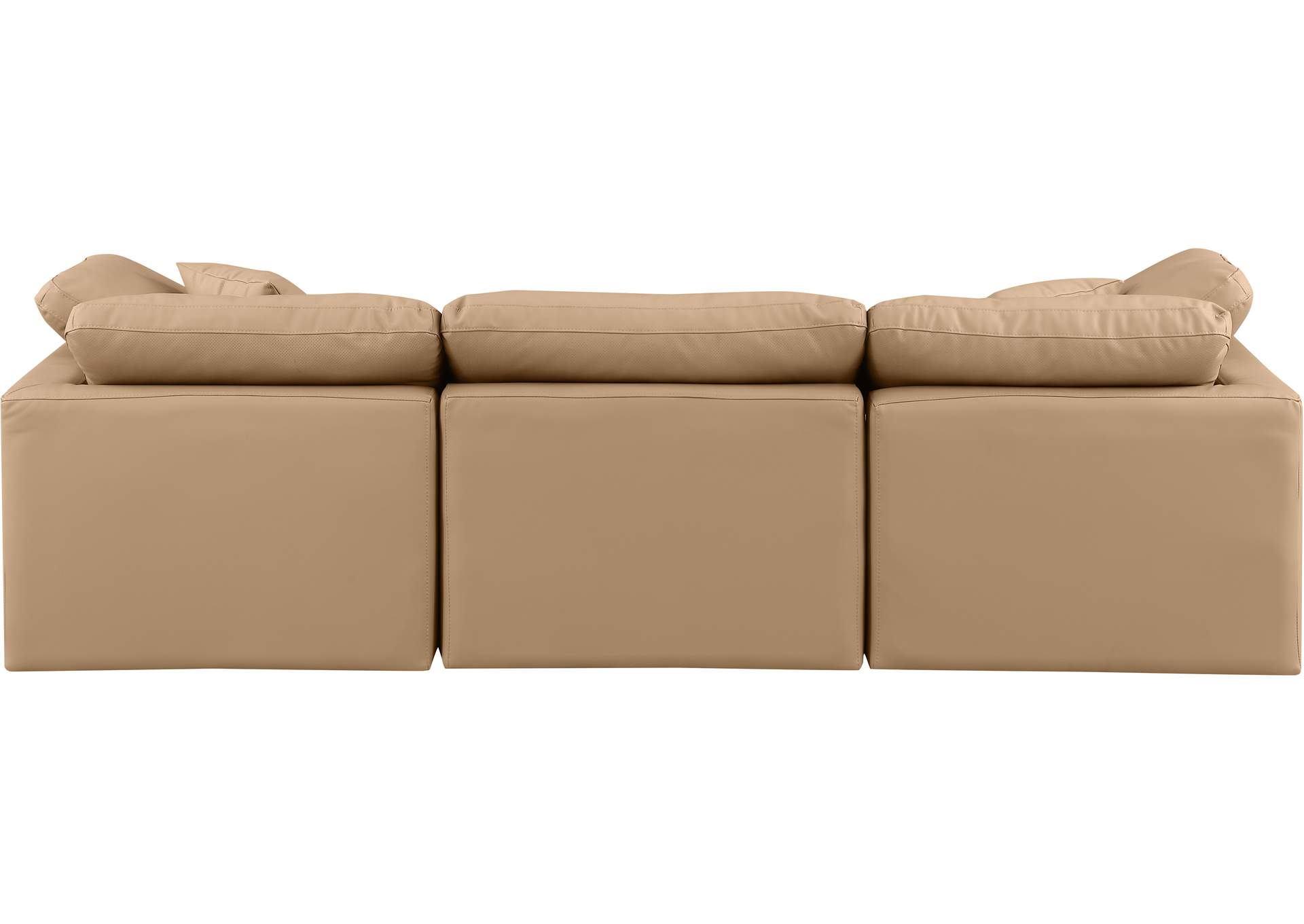 Indulge Tan Faux Leather Modular Sofa,Meridian Furniture