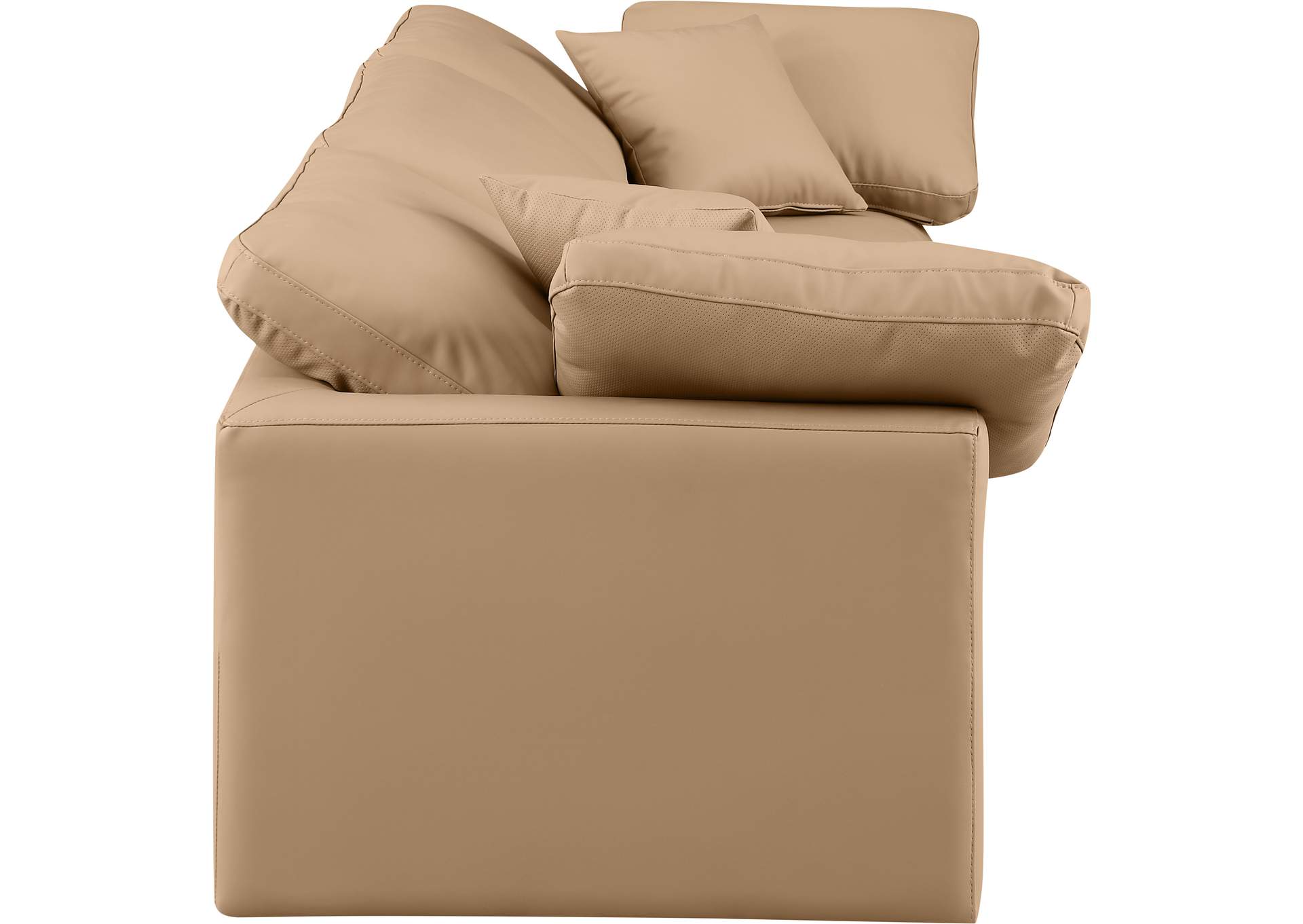 Indulge Tan Faux Leather Modular Sofa,Meridian Furniture