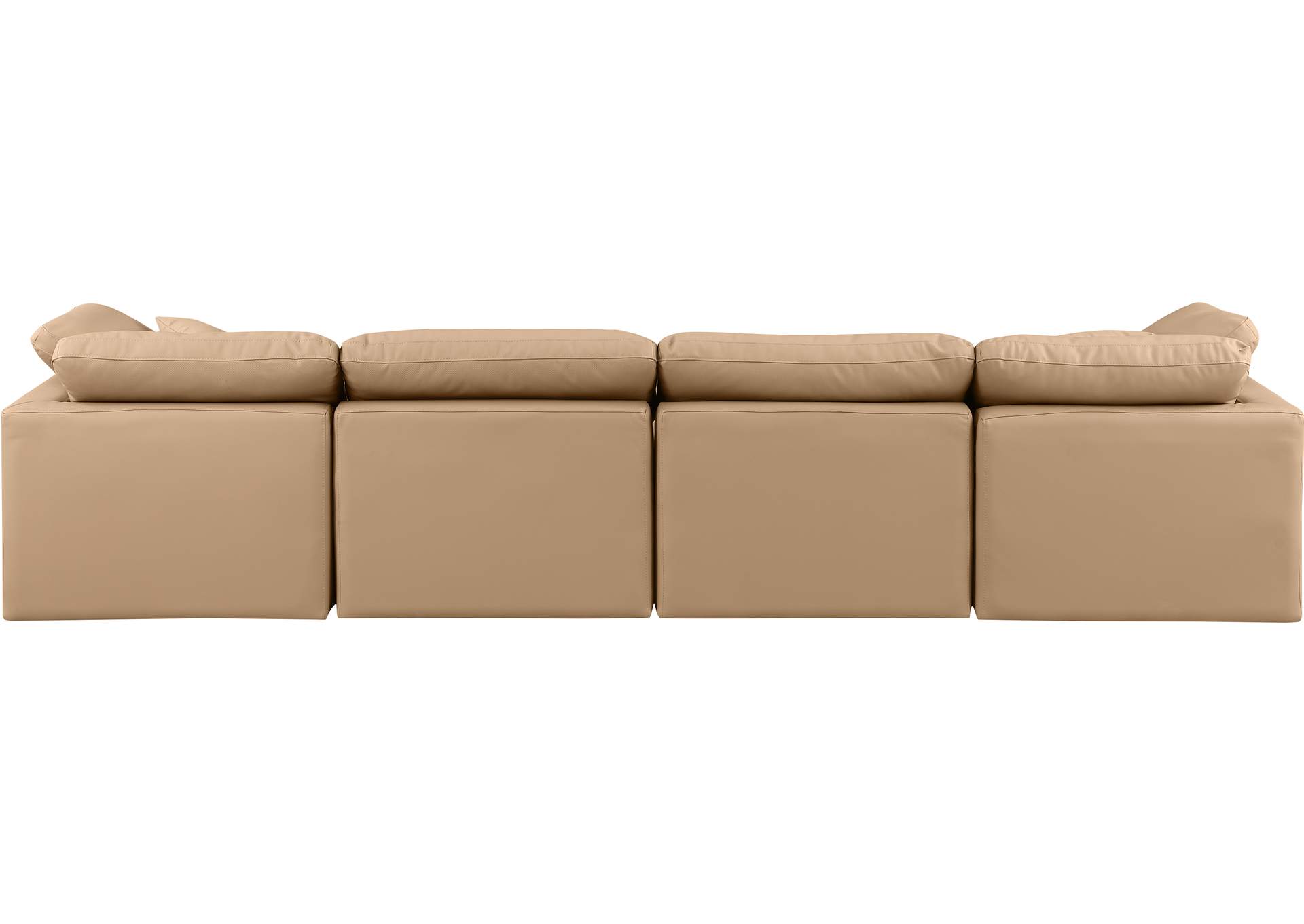 Indulge Tan Faux Leather Modular Sofa,Meridian Furniture