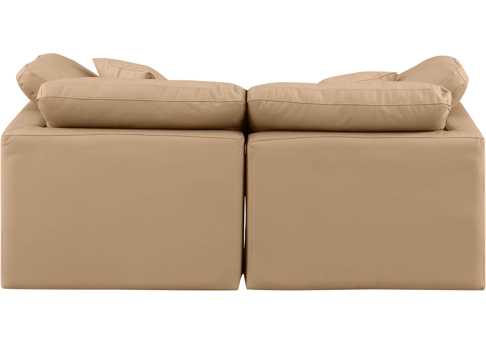 Indulge Tan Faux Leather Modular Sofa,Meridian Furniture