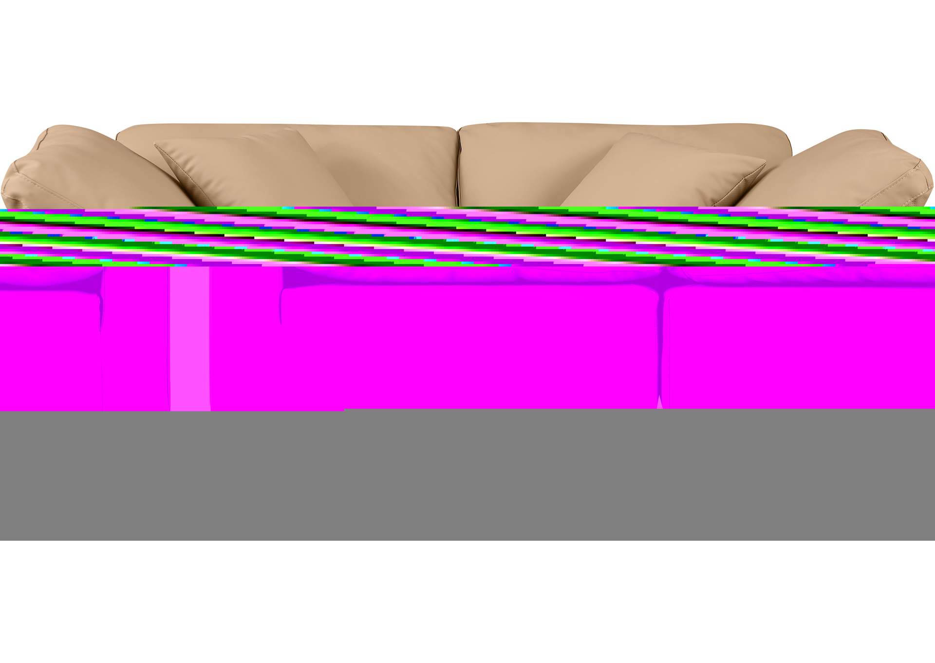 Indulge Tan Faux Leather Modular Sofa,Meridian Furniture