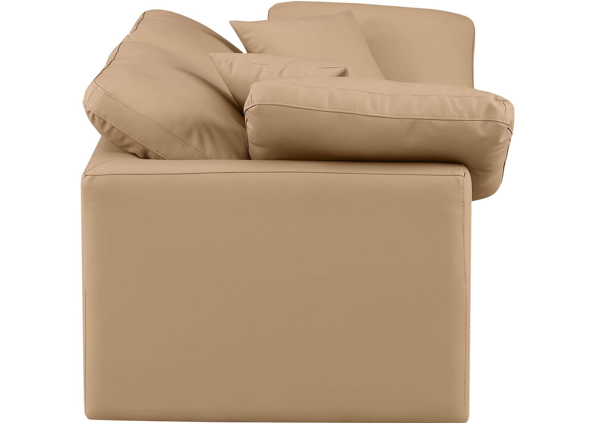 Indulge Tan Faux Leather Modular Sofa,Meridian Furniture