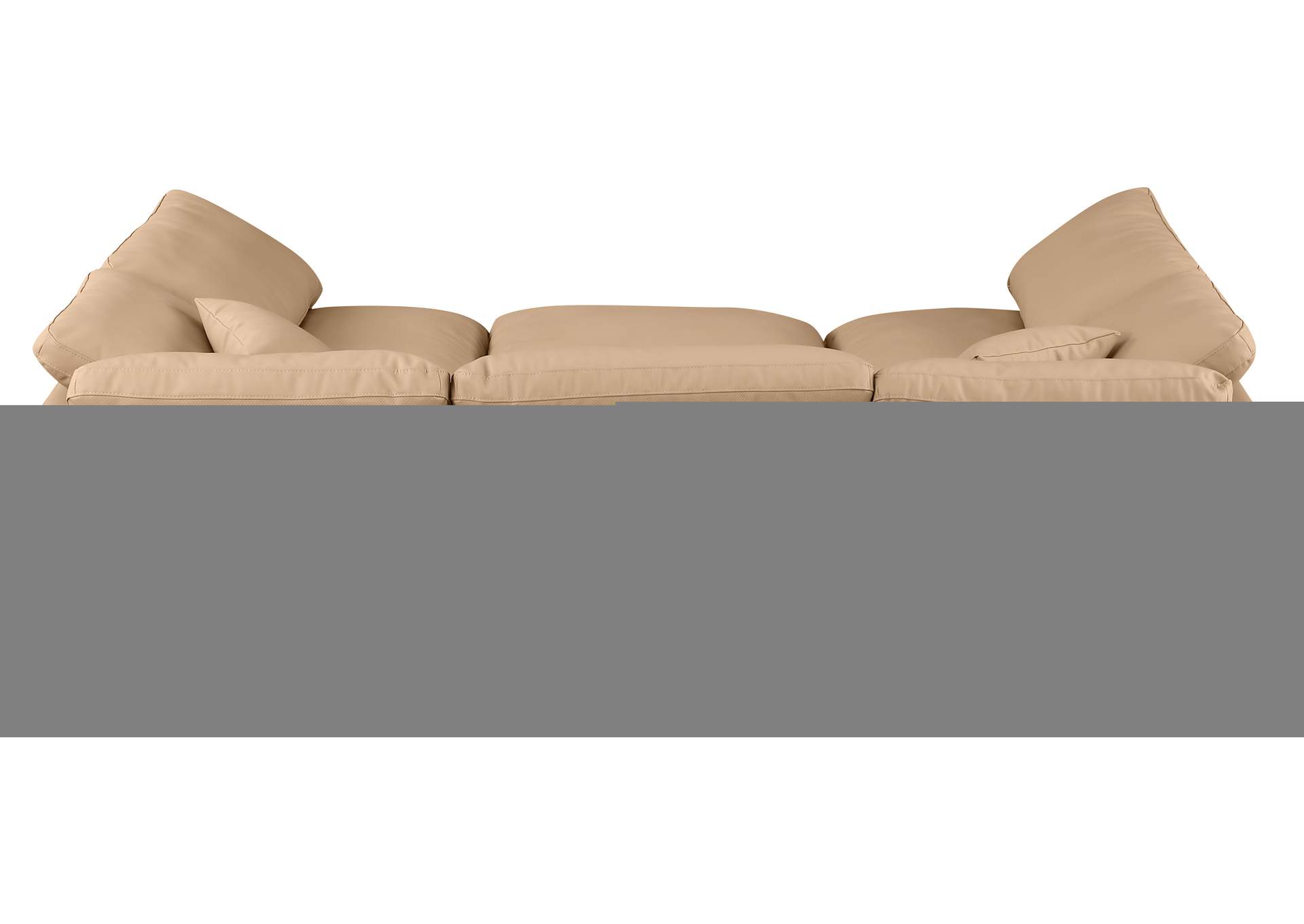 Indulge Tan Faux Leather Modular Sectional,Meridian Furniture