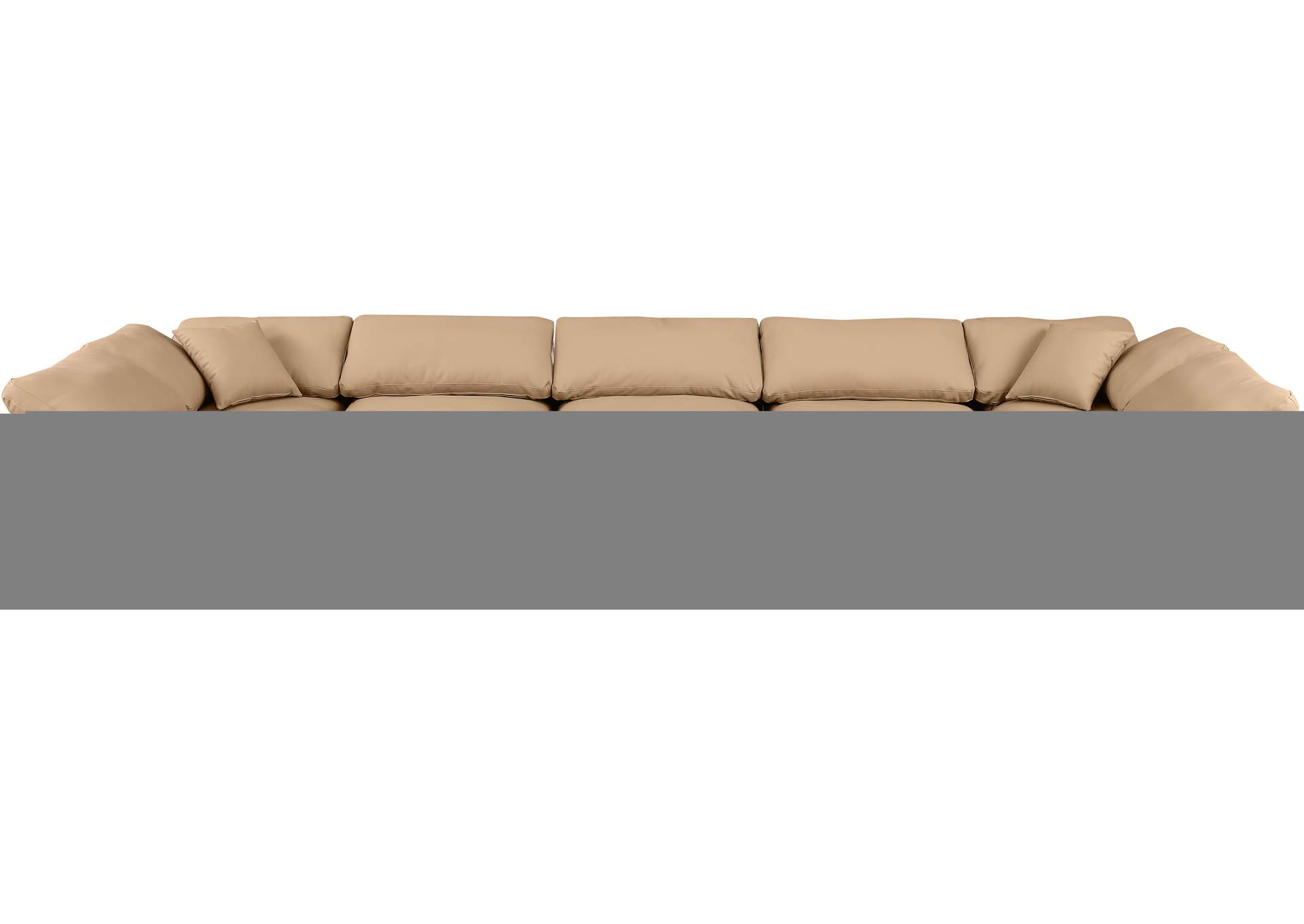 Indulge Tan Faux Leather Modular Sectional,Meridian Furniture