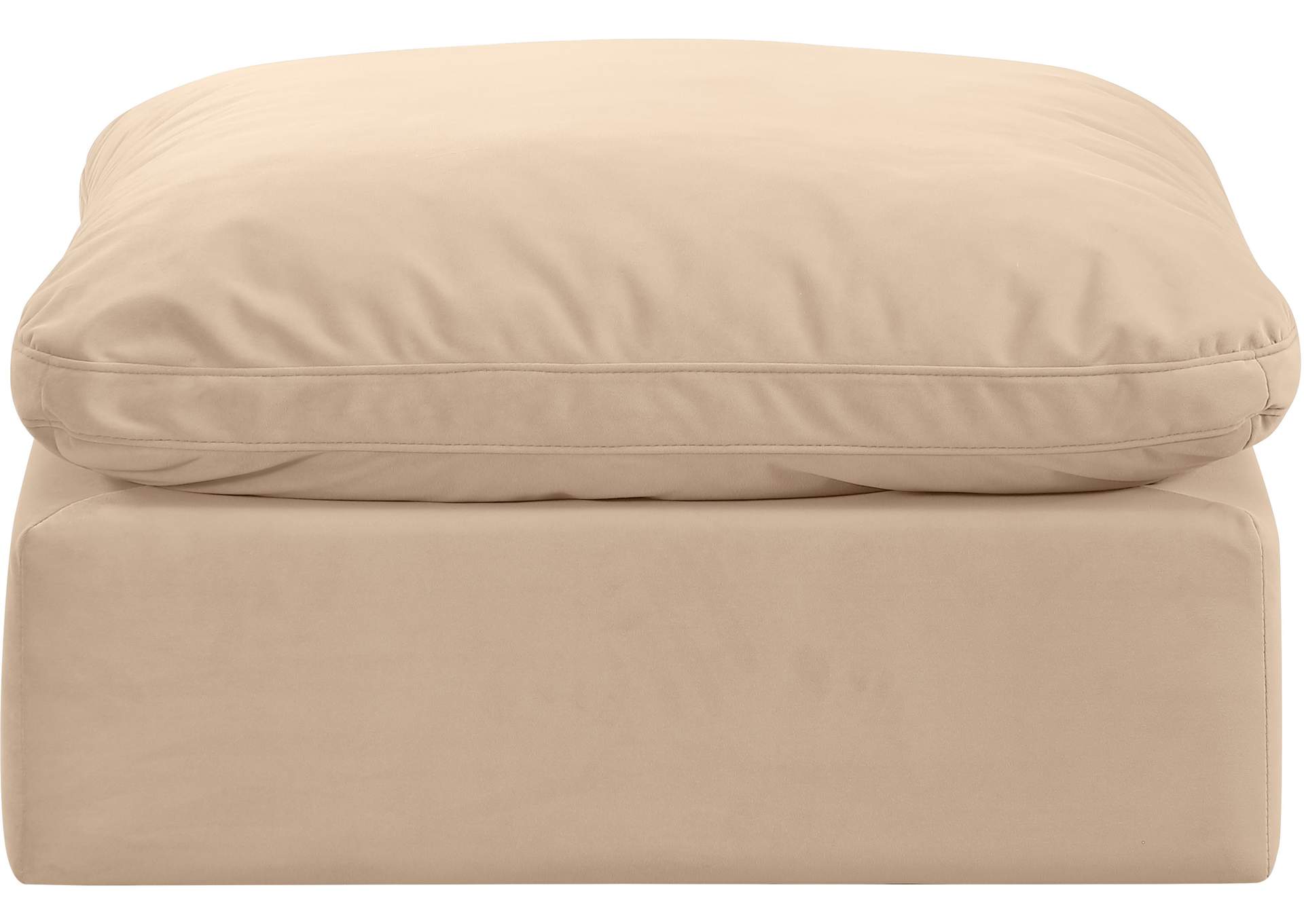 Indulge Beige Velvet Ottoman,Meridian Furniture