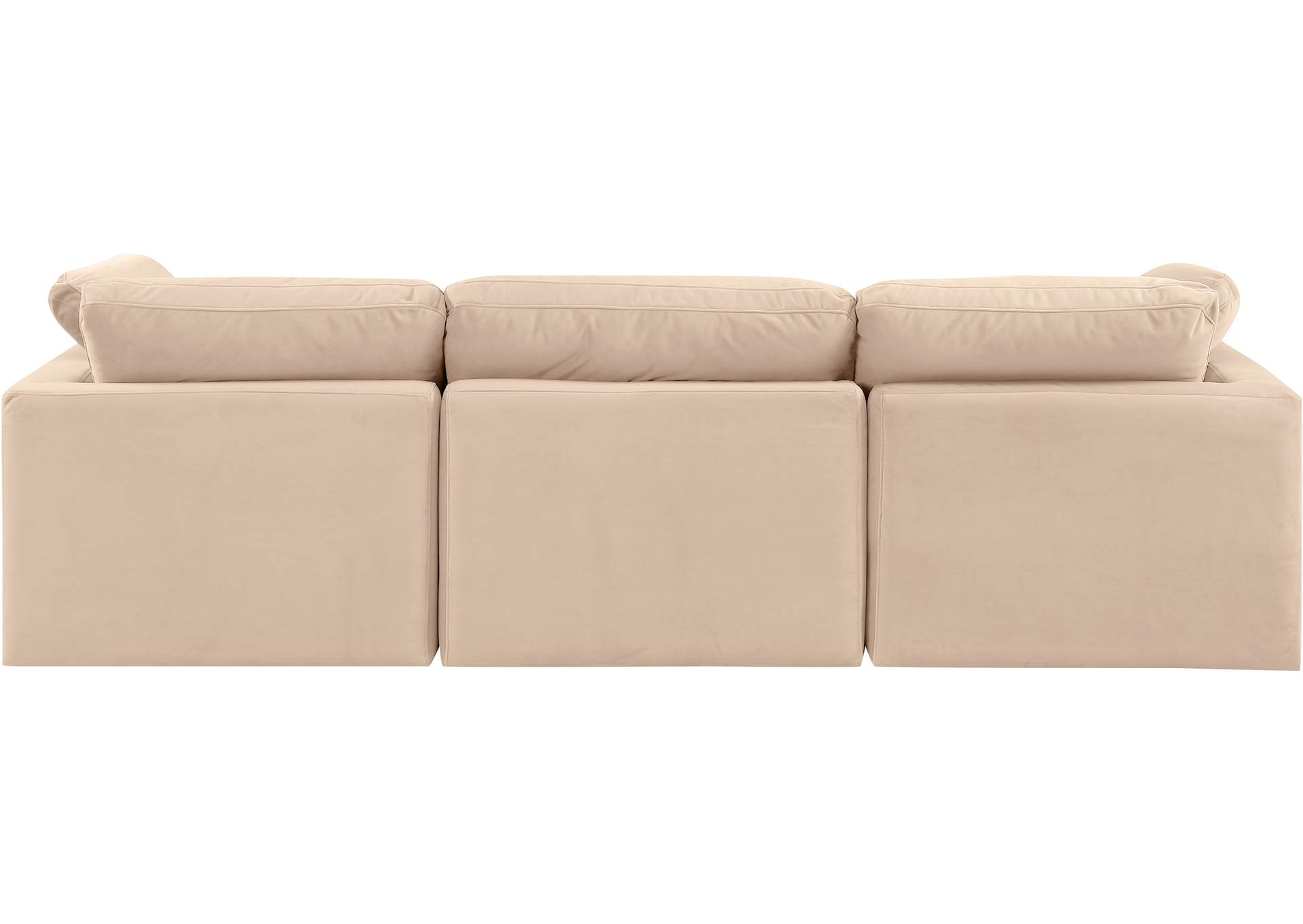 Indulge Beige Velvet Modular Sofa,Meridian Furniture