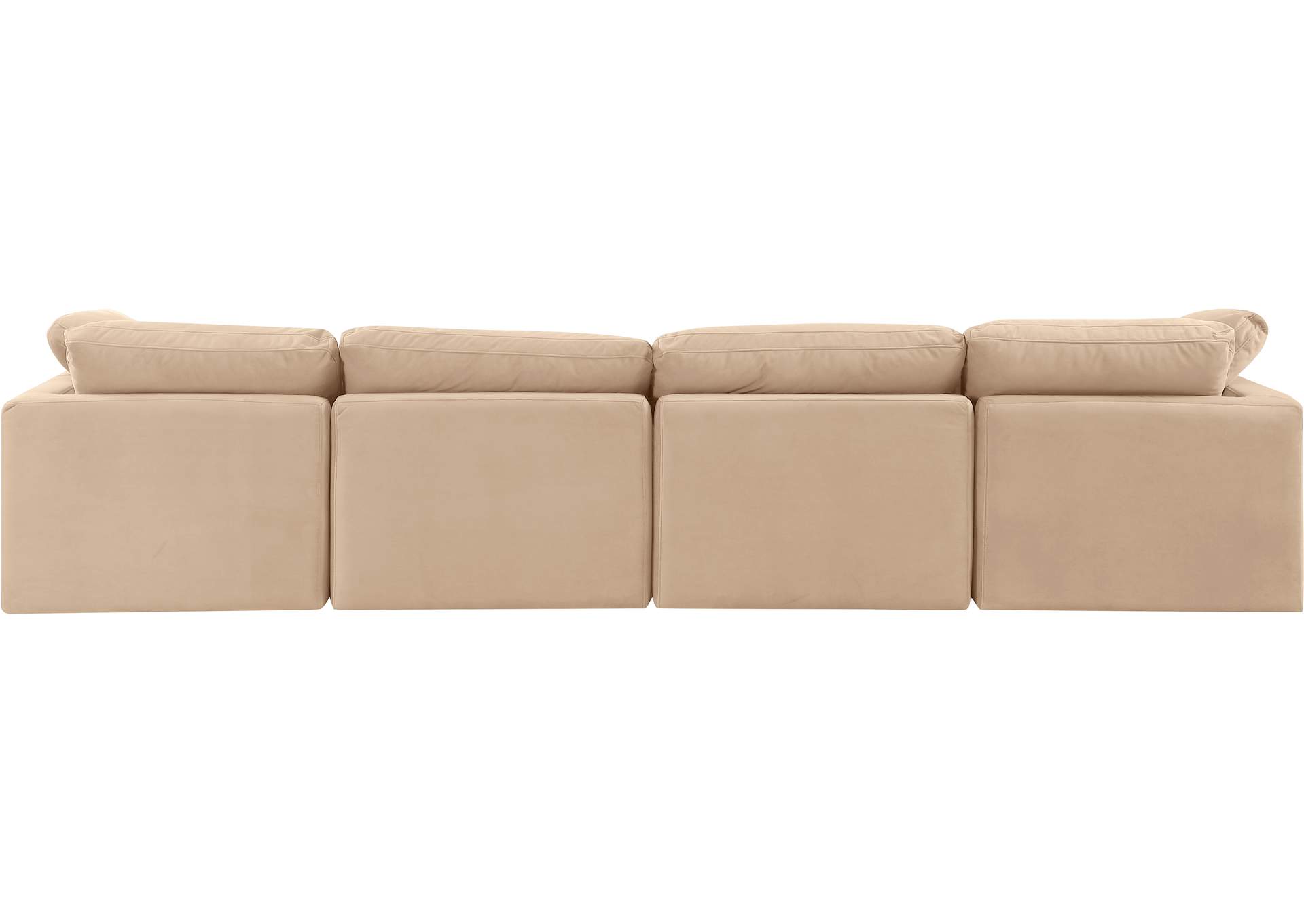 Indulge Beige Velvet Modular Sofa,Meridian Furniture