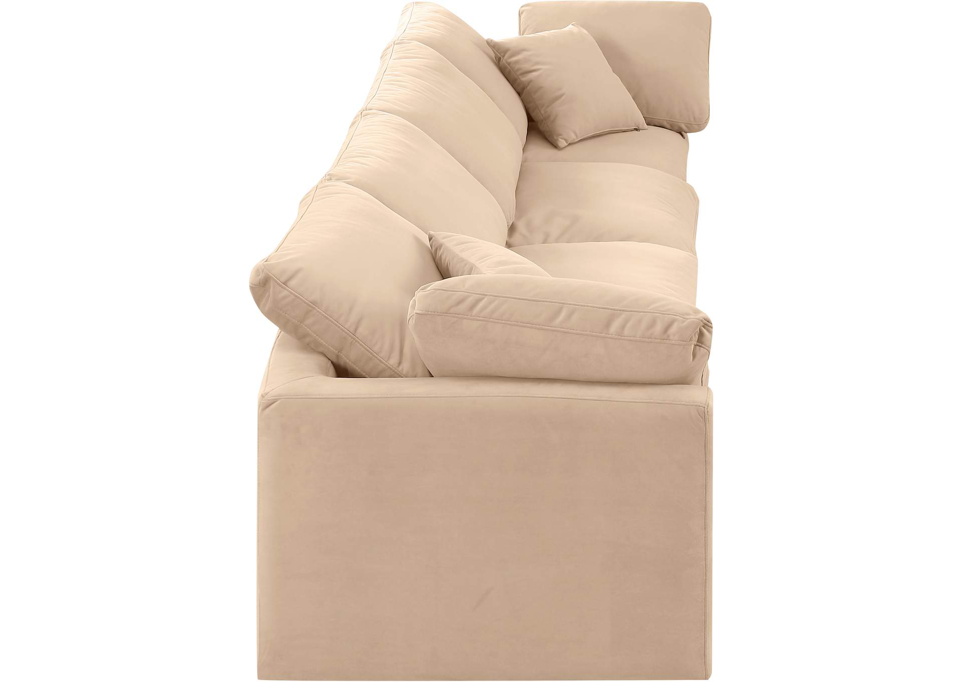 Indulge Beige Velvet Modular Sofa,Meridian Furniture