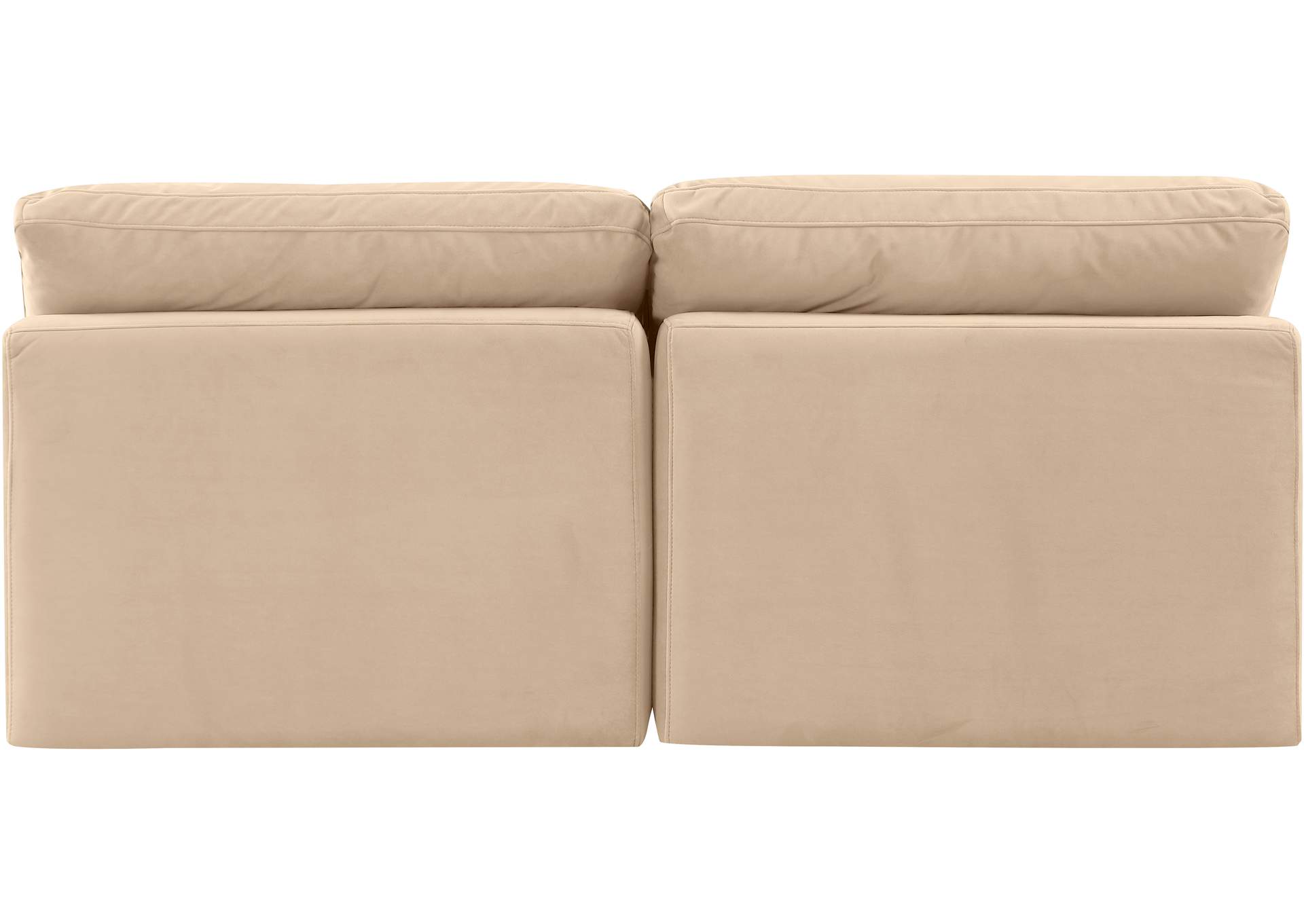 Indulge Beige Velvet Modular Sofa,Meridian Furniture