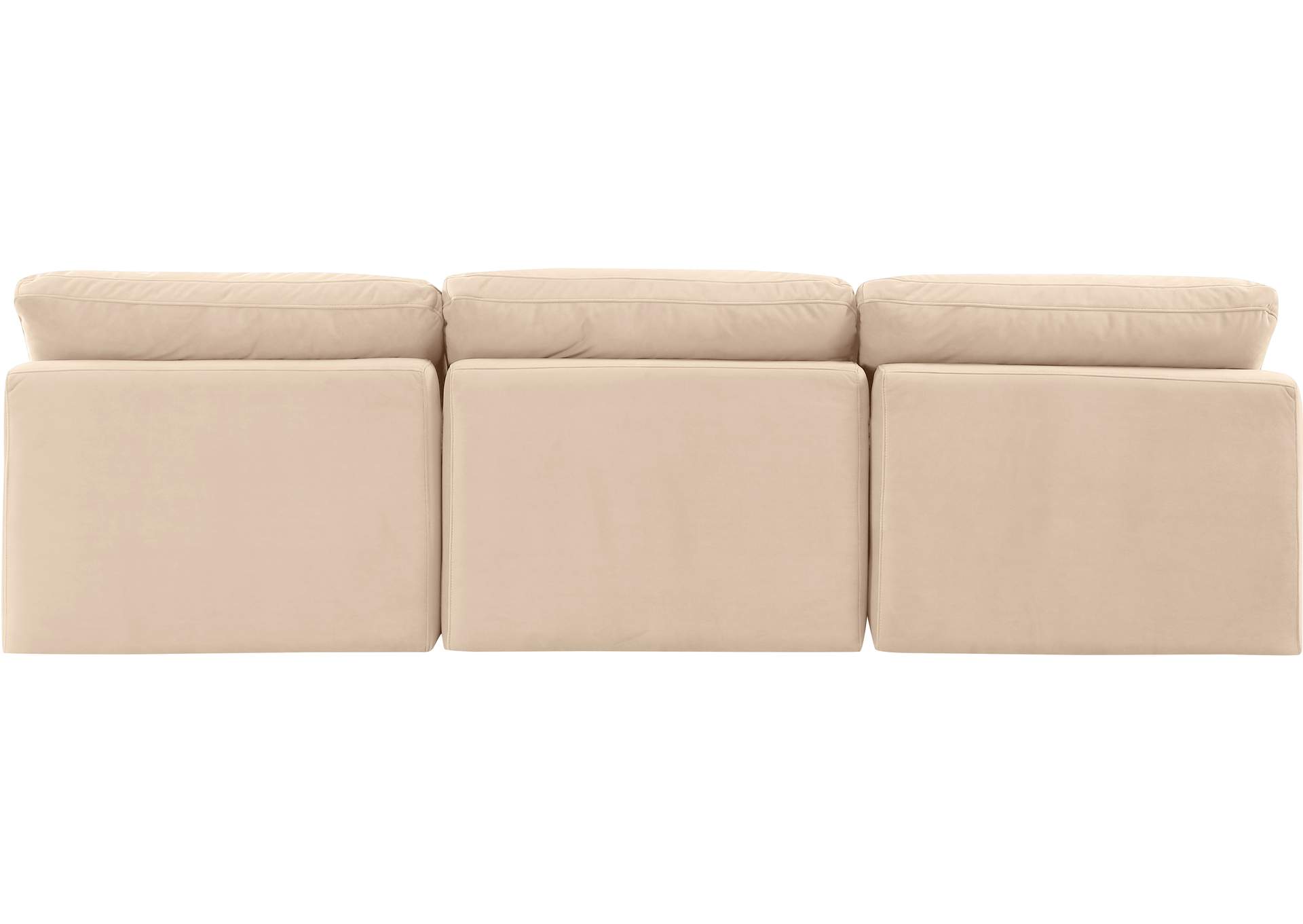 Indulge Beige Velvet Modular Sofa,Meridian Furniture