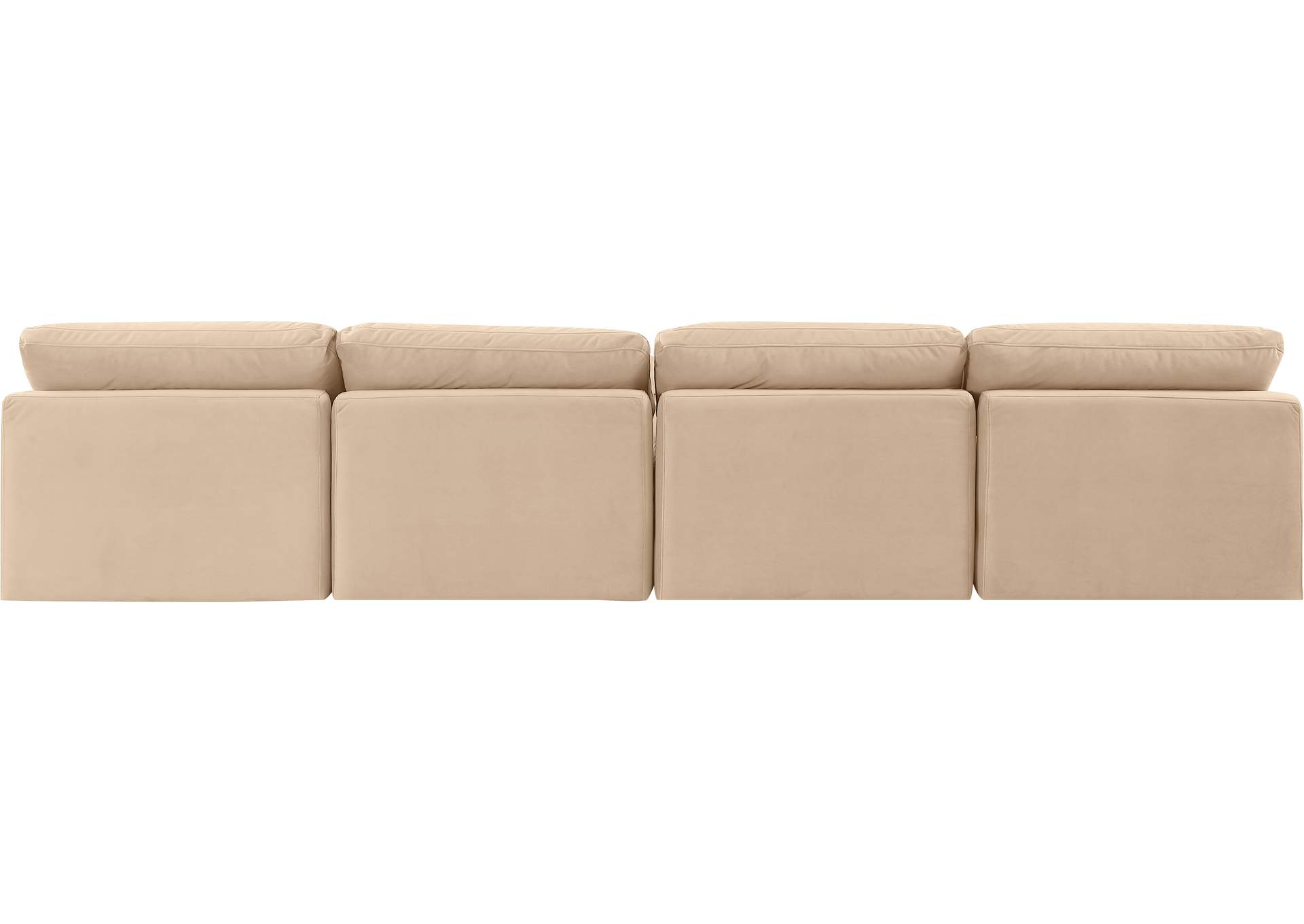 Indulge Beige Velvet Modular Sofa,Meridian Furniture