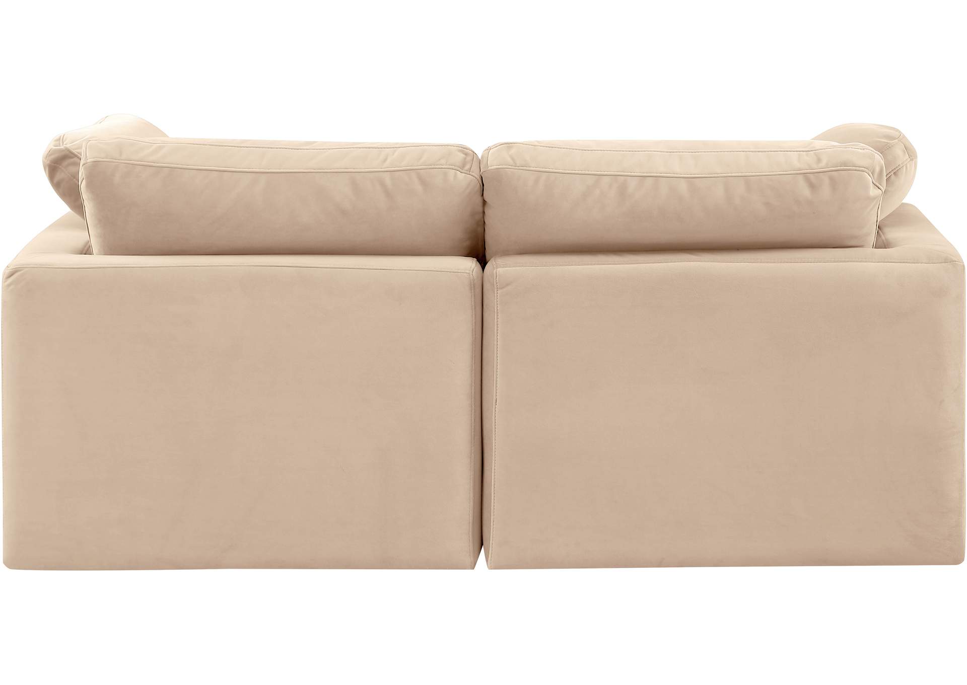 Indulge Beige Velvet Modular Sofa,Meridian Furniture